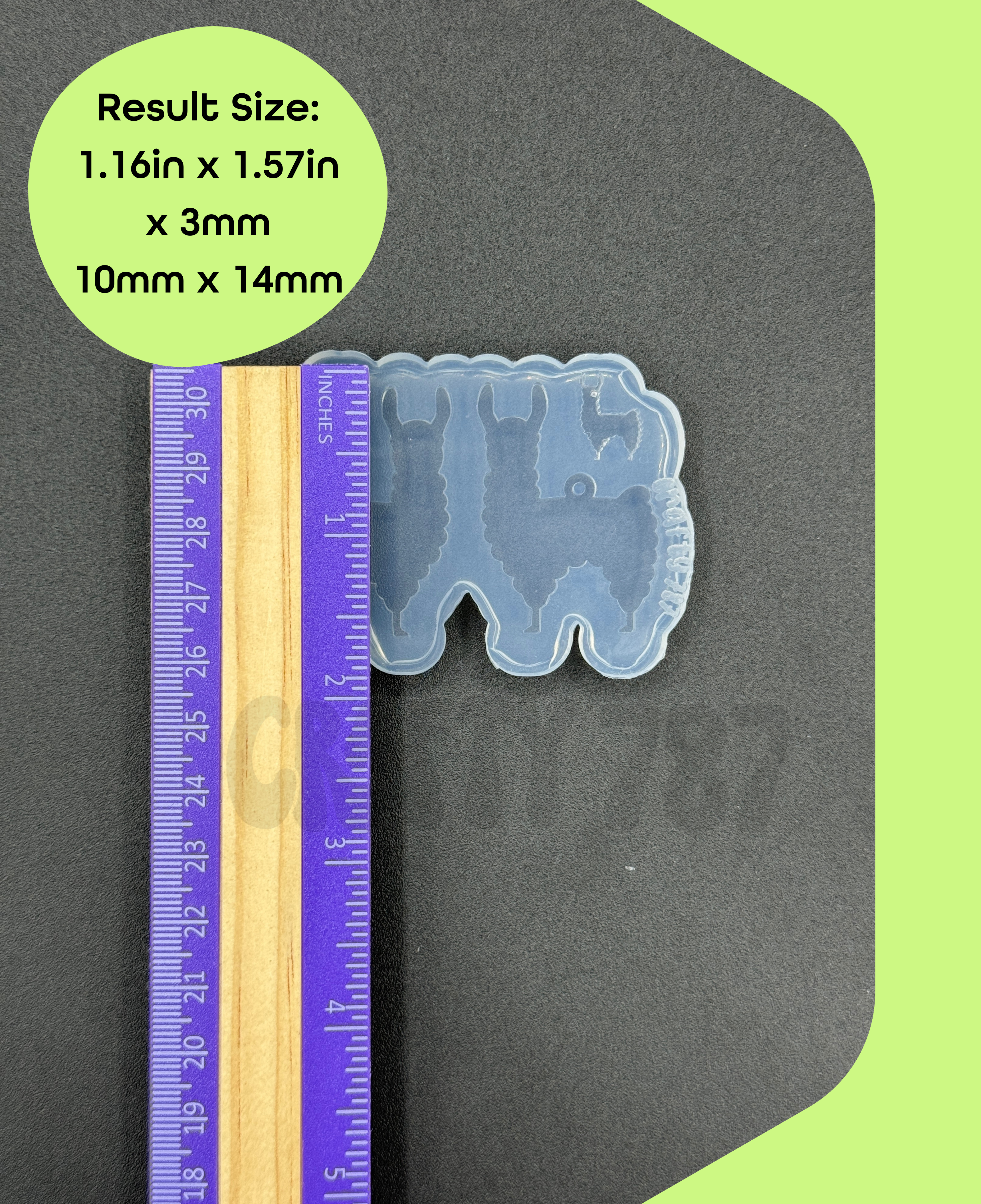 Llama Dangle Earring Silicone Mold (d13)