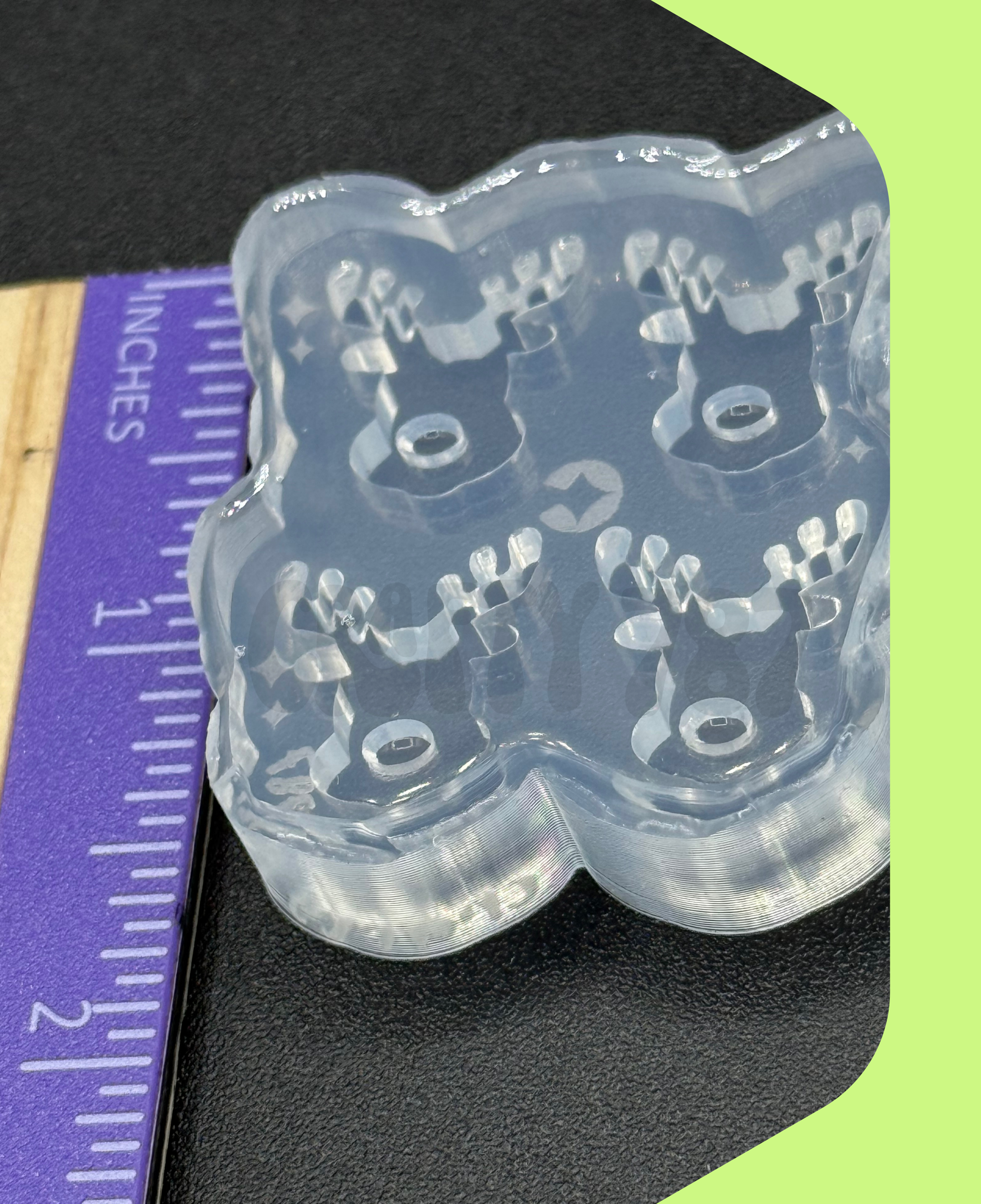 Reindeer Stud Earring Silicone Mold (Layered)(D15)