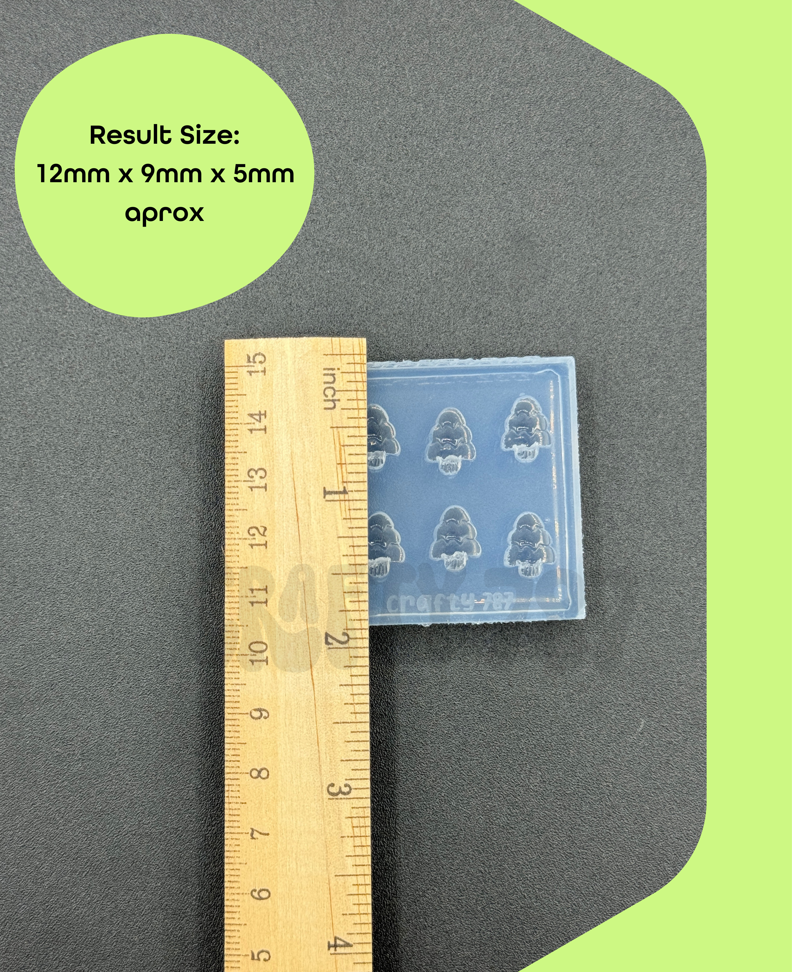 Christmas Tree 2D Mold, Earring Silicone Mold (A15)
