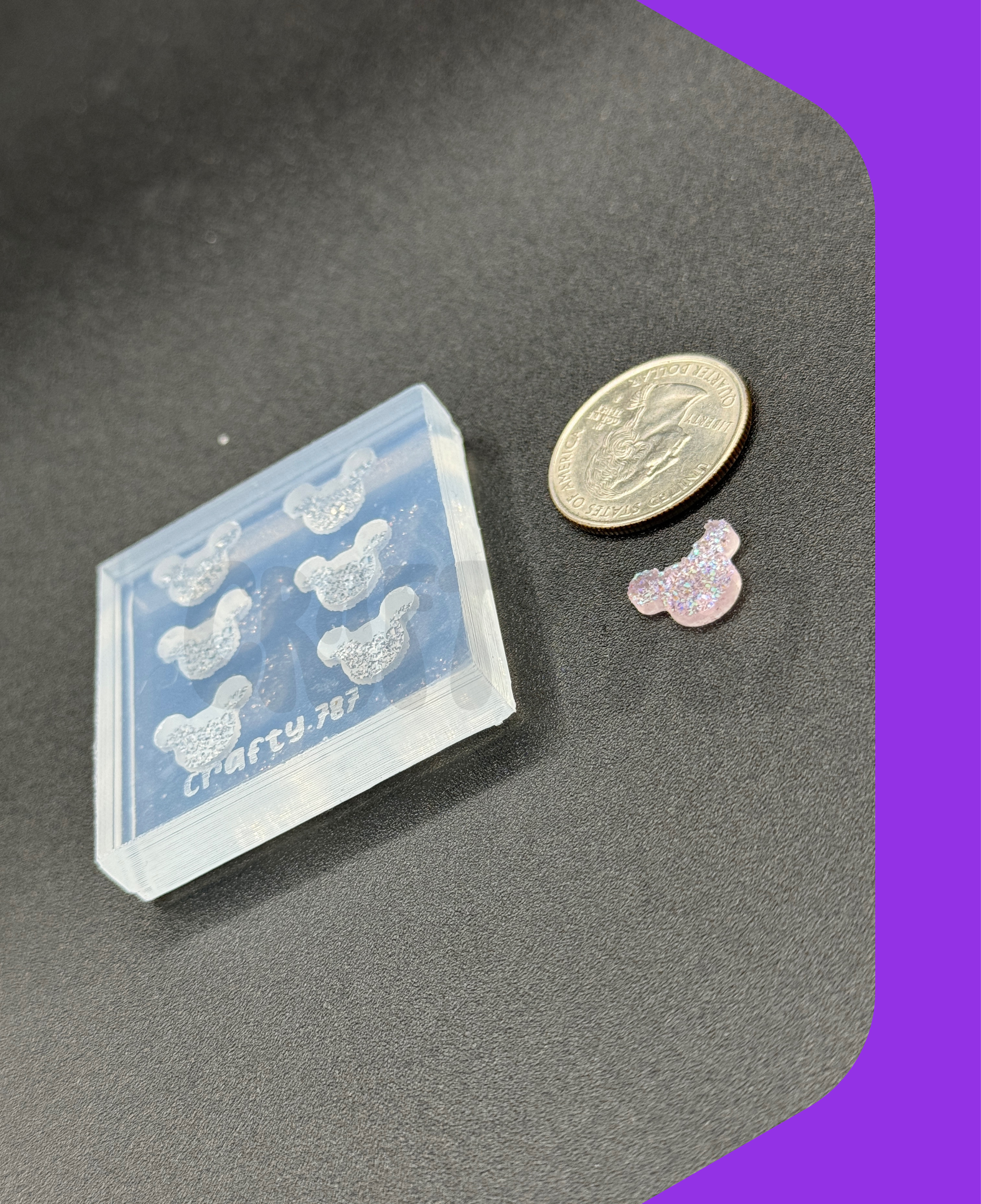 Mouse Druzy Stud Earring Mold