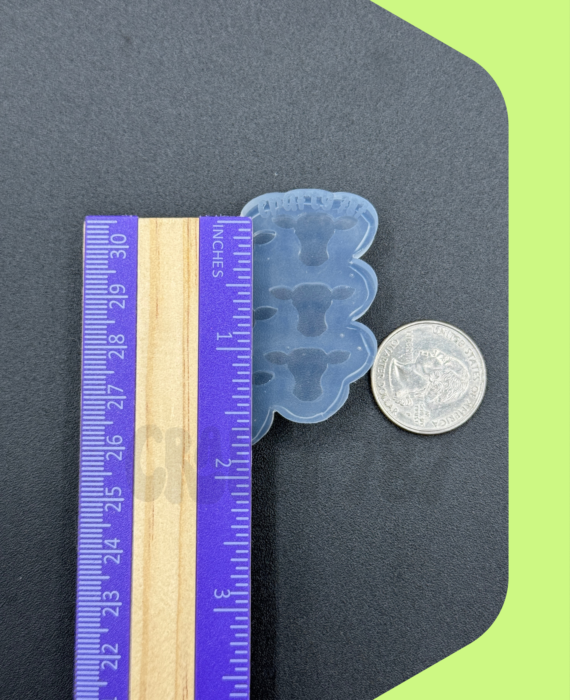 Cow Face Stud Earring Silicone Mold (A15)