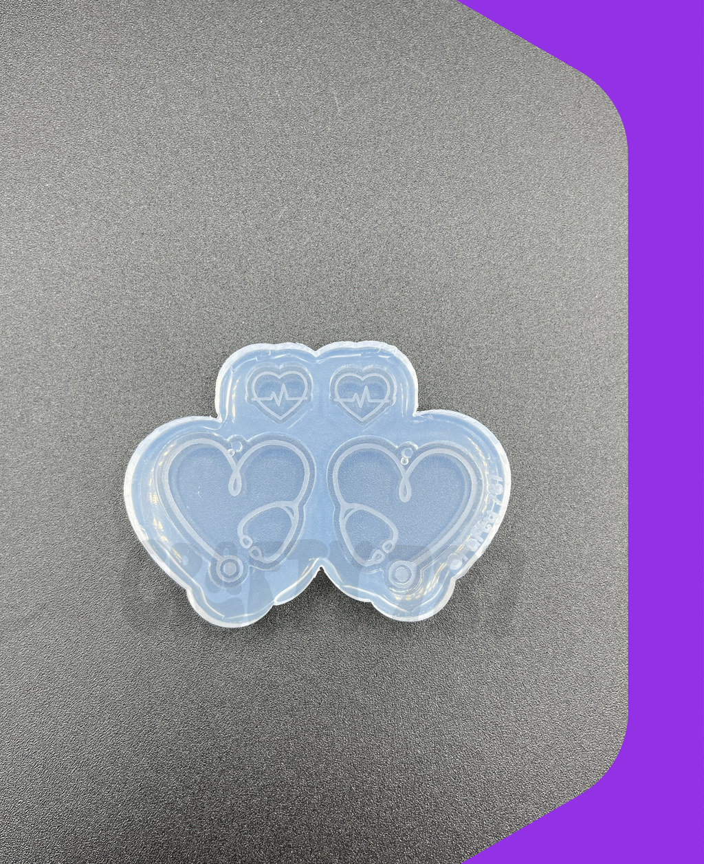 Heart Stethoscope Nurse Resin Silicone Mold (B15)