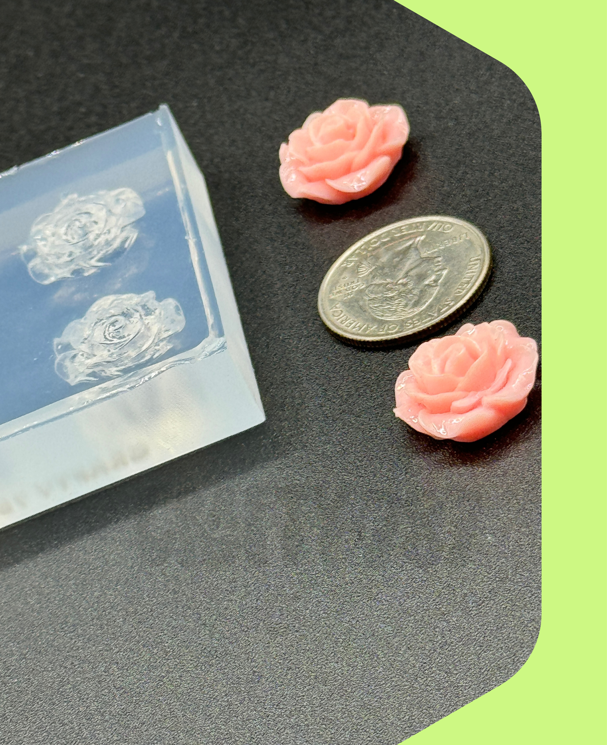 Rose 2D Silicone Mold 20mm