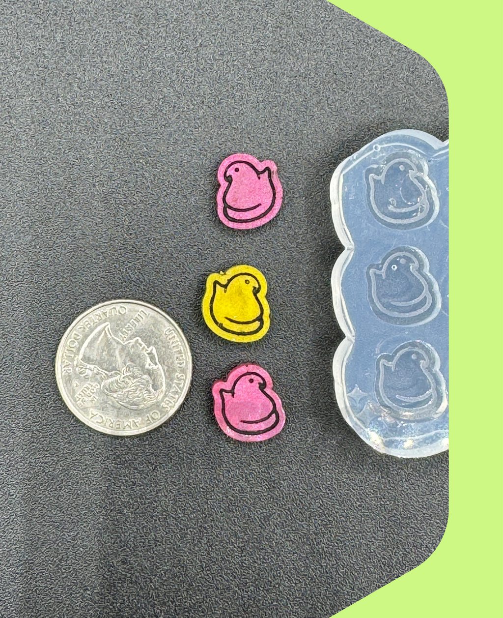 Peep Chick Stud Earring Silicone Mold (A15)
