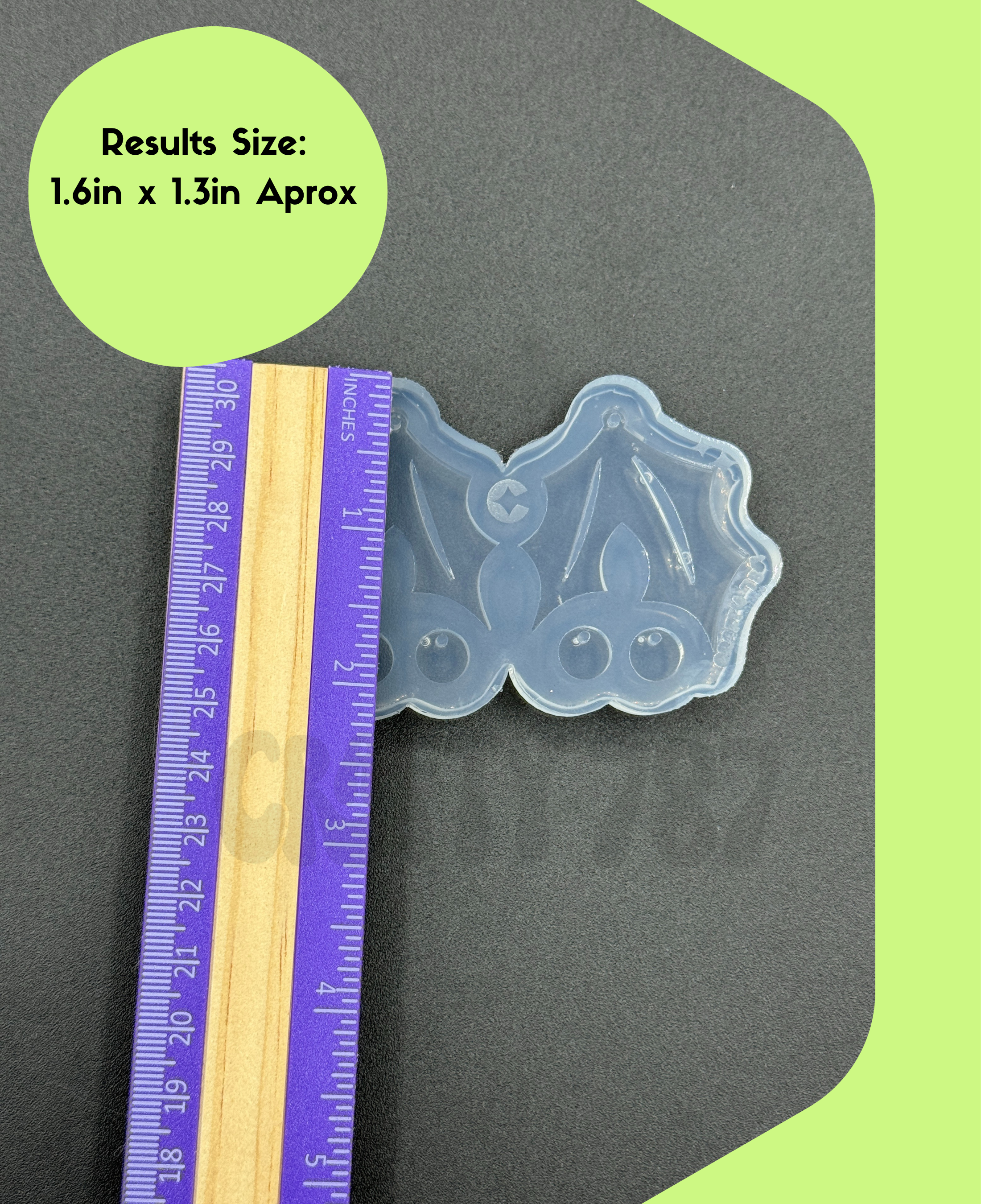 Mistletoe Dangle Christmas Earring Silicone Mold (B15)