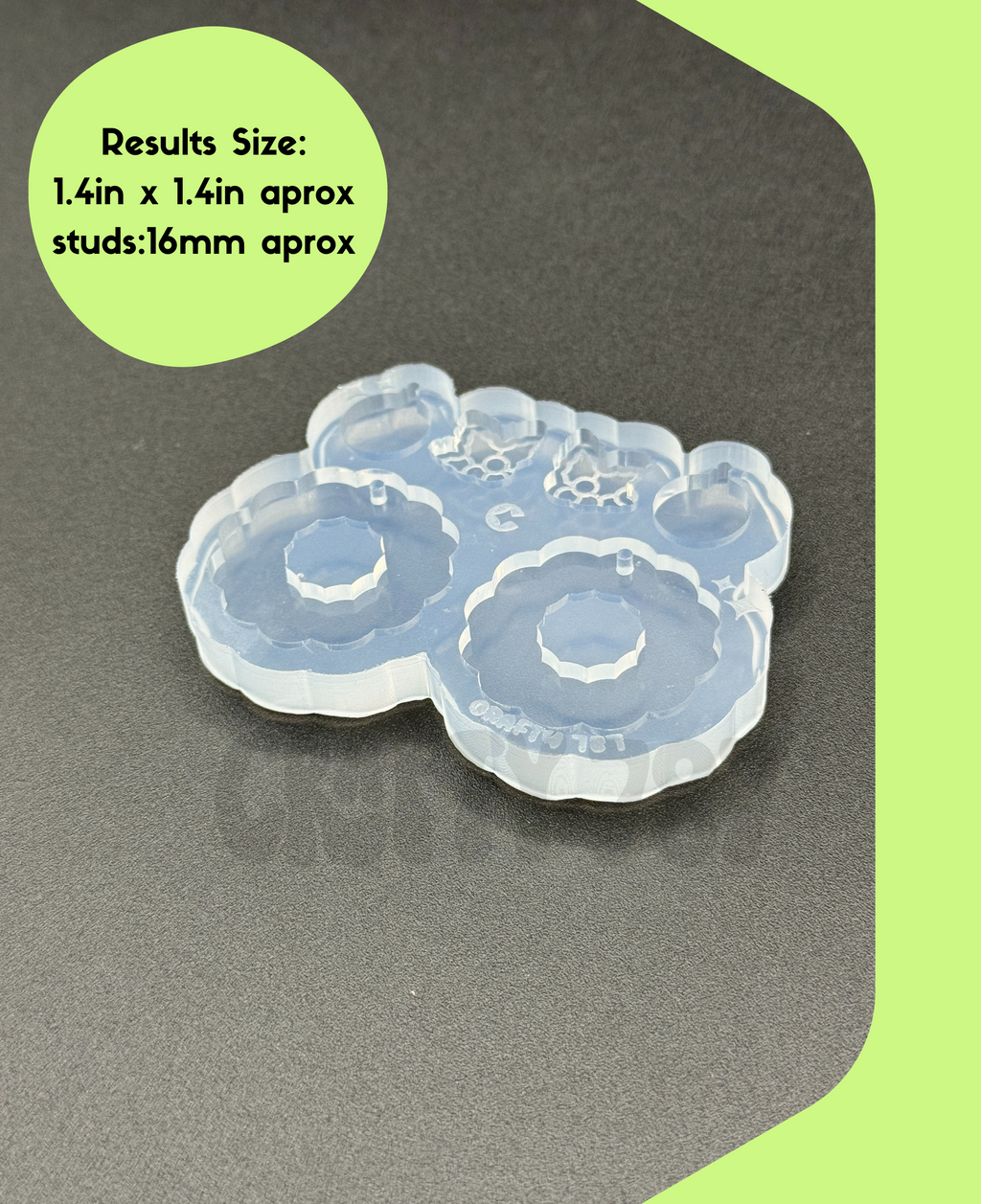 Christmas Wreath Earring Silicone Mold (c15)