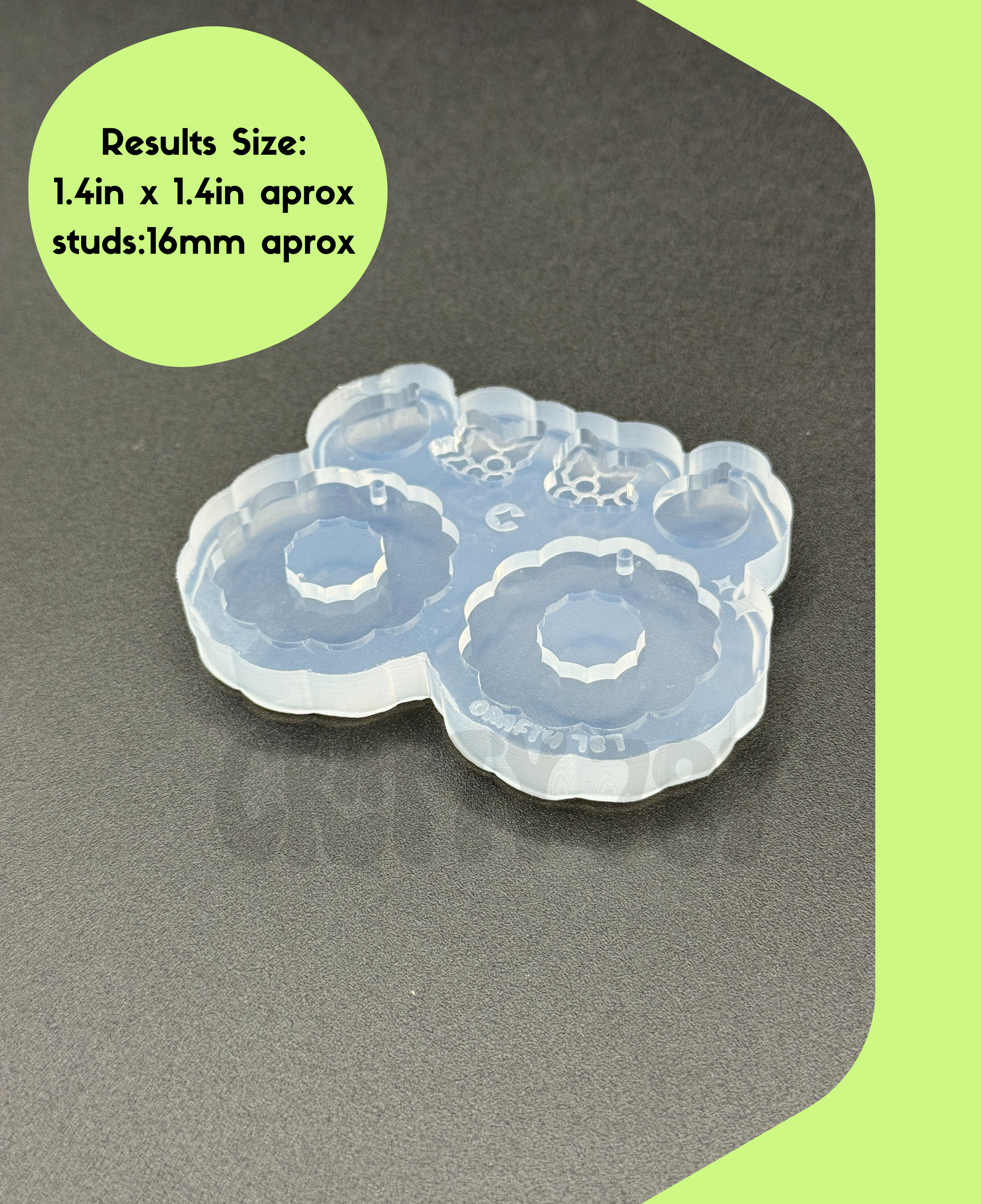 Christmas Wreath Earring Silicone Mold (c15)