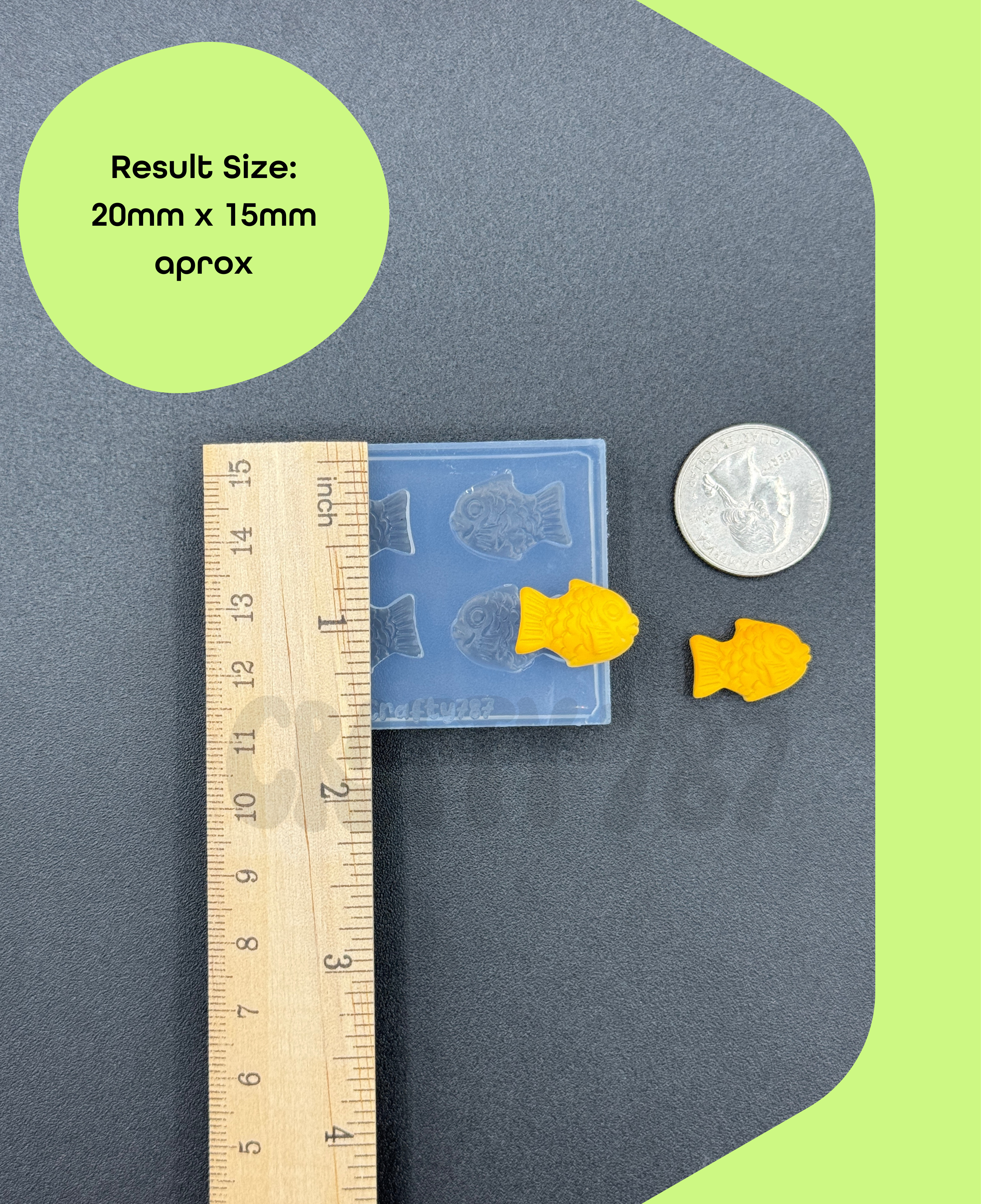 Goldfish Taiyaki Cracker Silicone Mold, Earring Silicone Mold (A15)