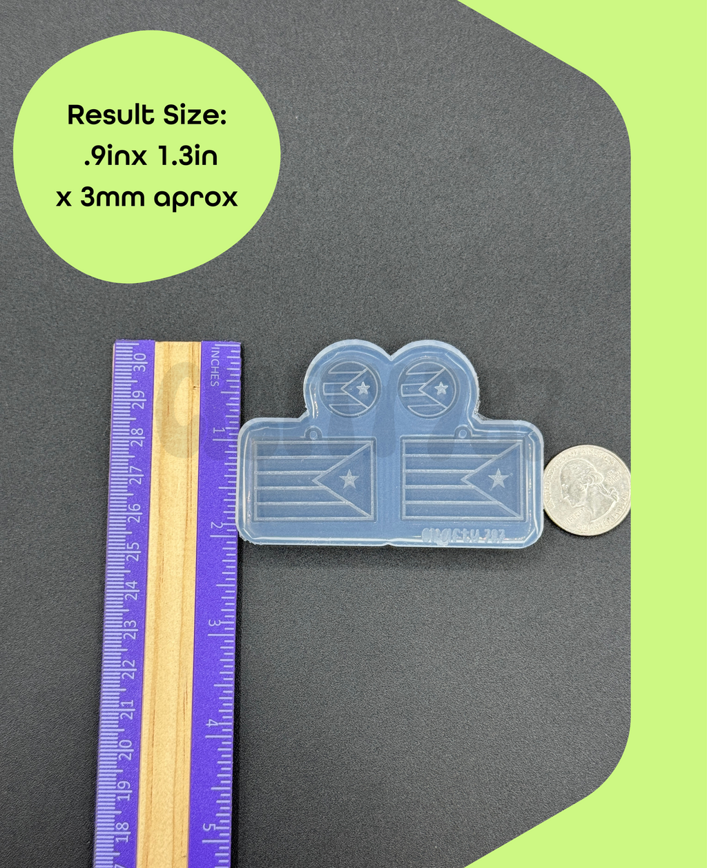 Puerto Rico Bandera Silicone Mold