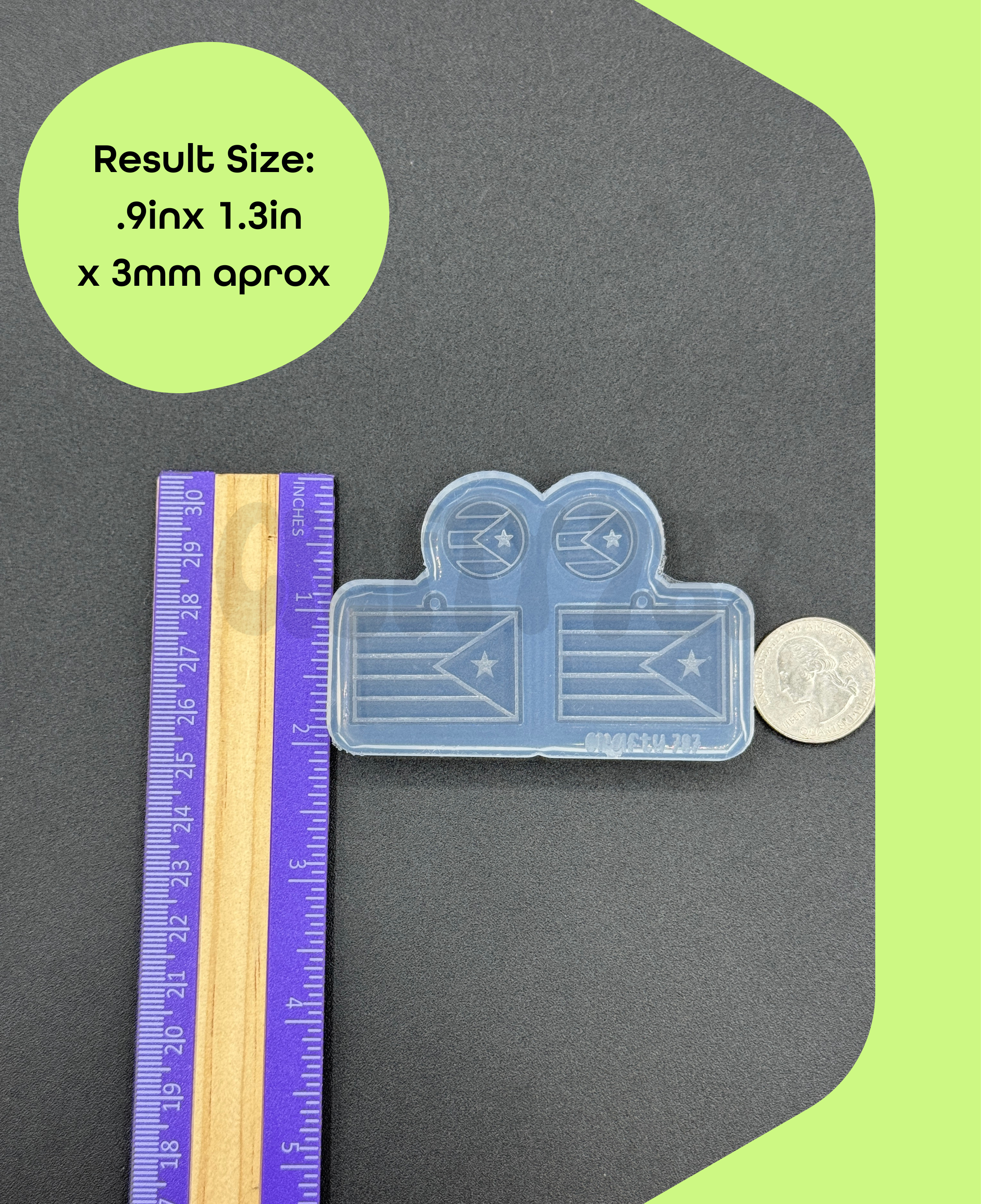 Puerto Rico Bandera Silicone Mold