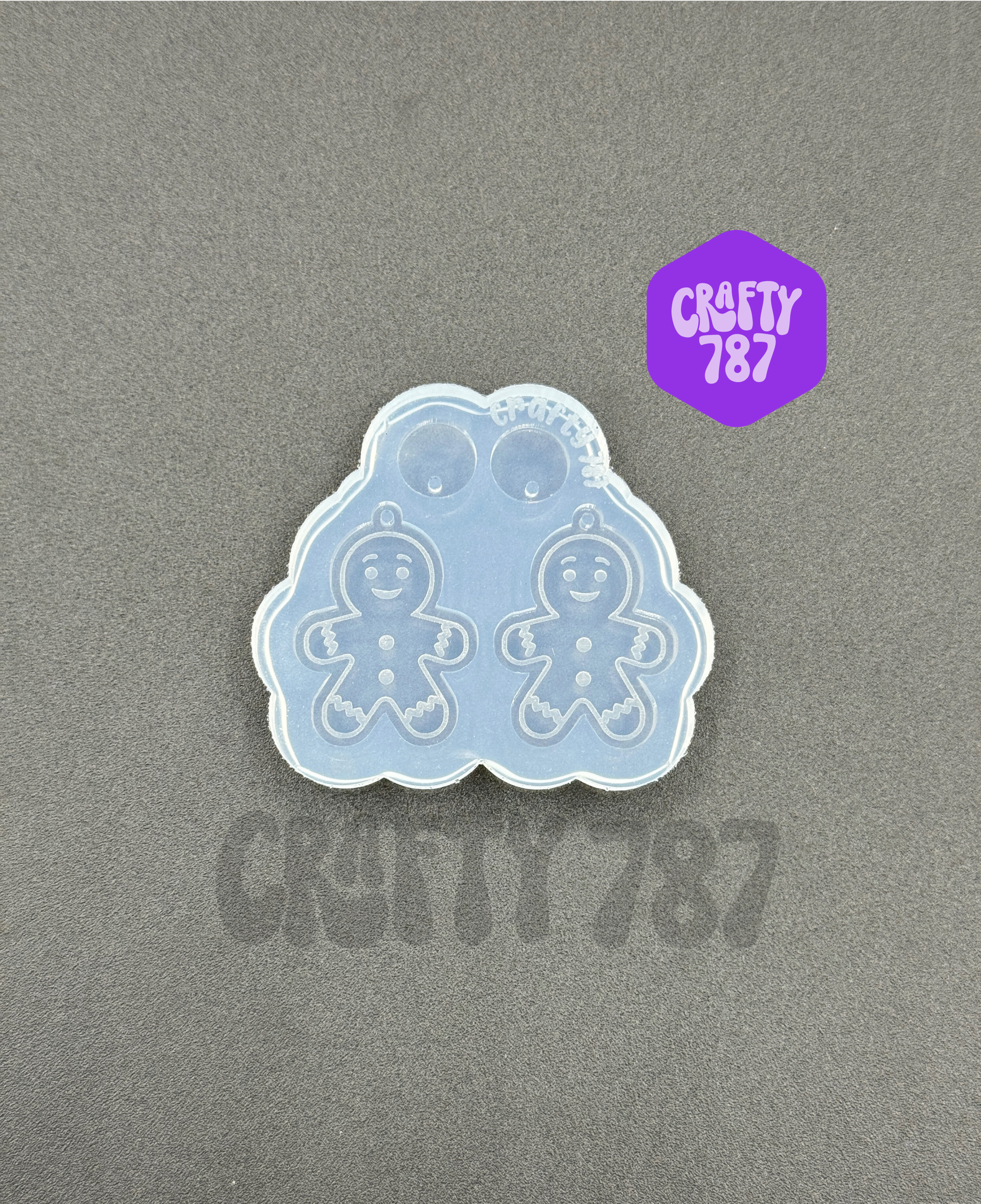 Gingerbread Cookie Small Earring Silicone Mold (C15)