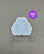 Load image into Gallery viewer, Gingerbread Cookie Small Earring Silicone Mold (C15)
