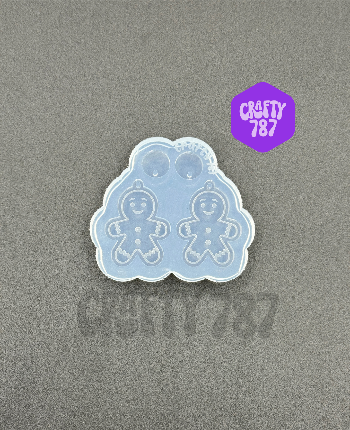 Gingerbread Cookie Small Earring Silicone Mold (C15)