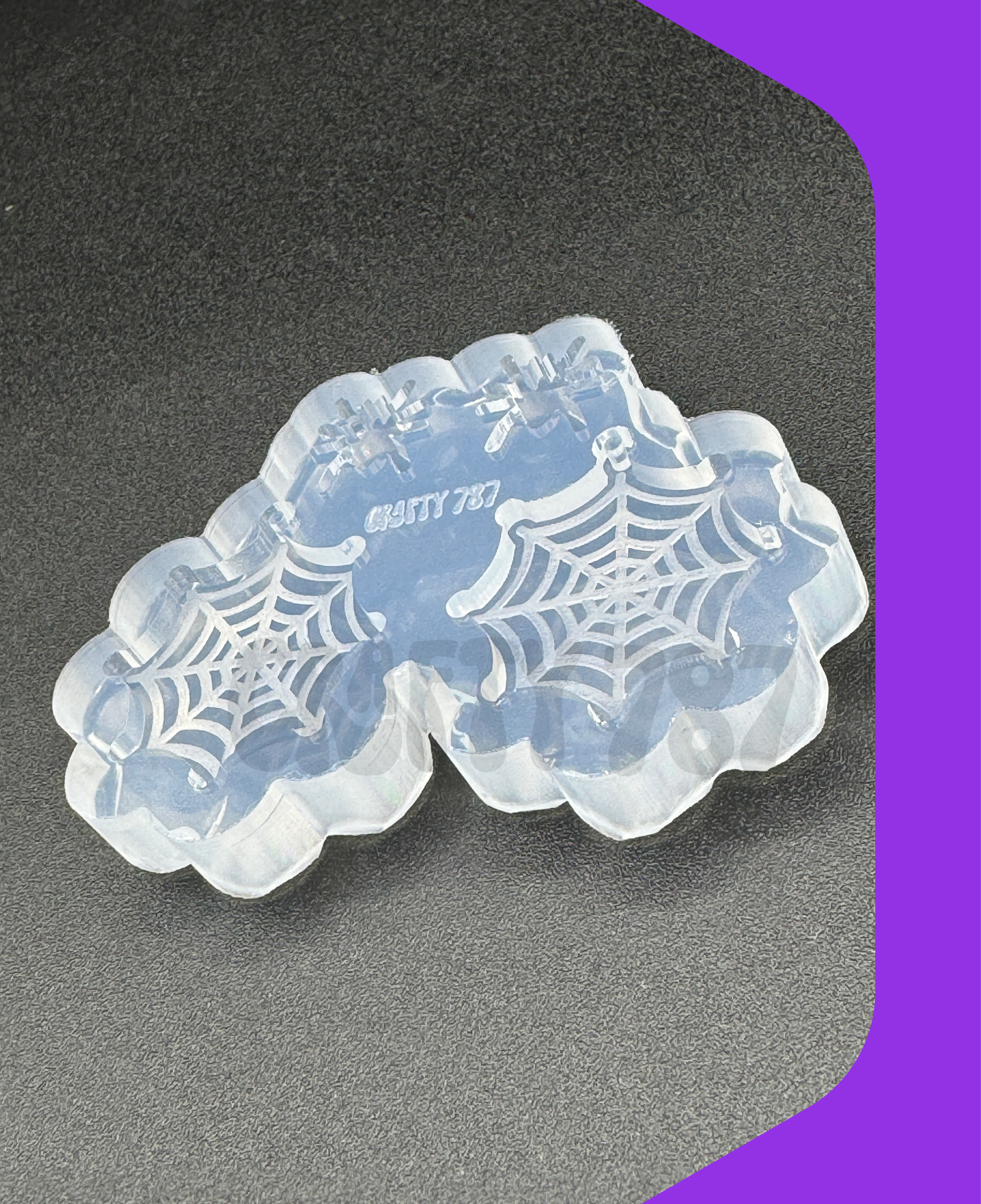 Spider Web Dangle Earring Mold, Halloween Mold(d14)