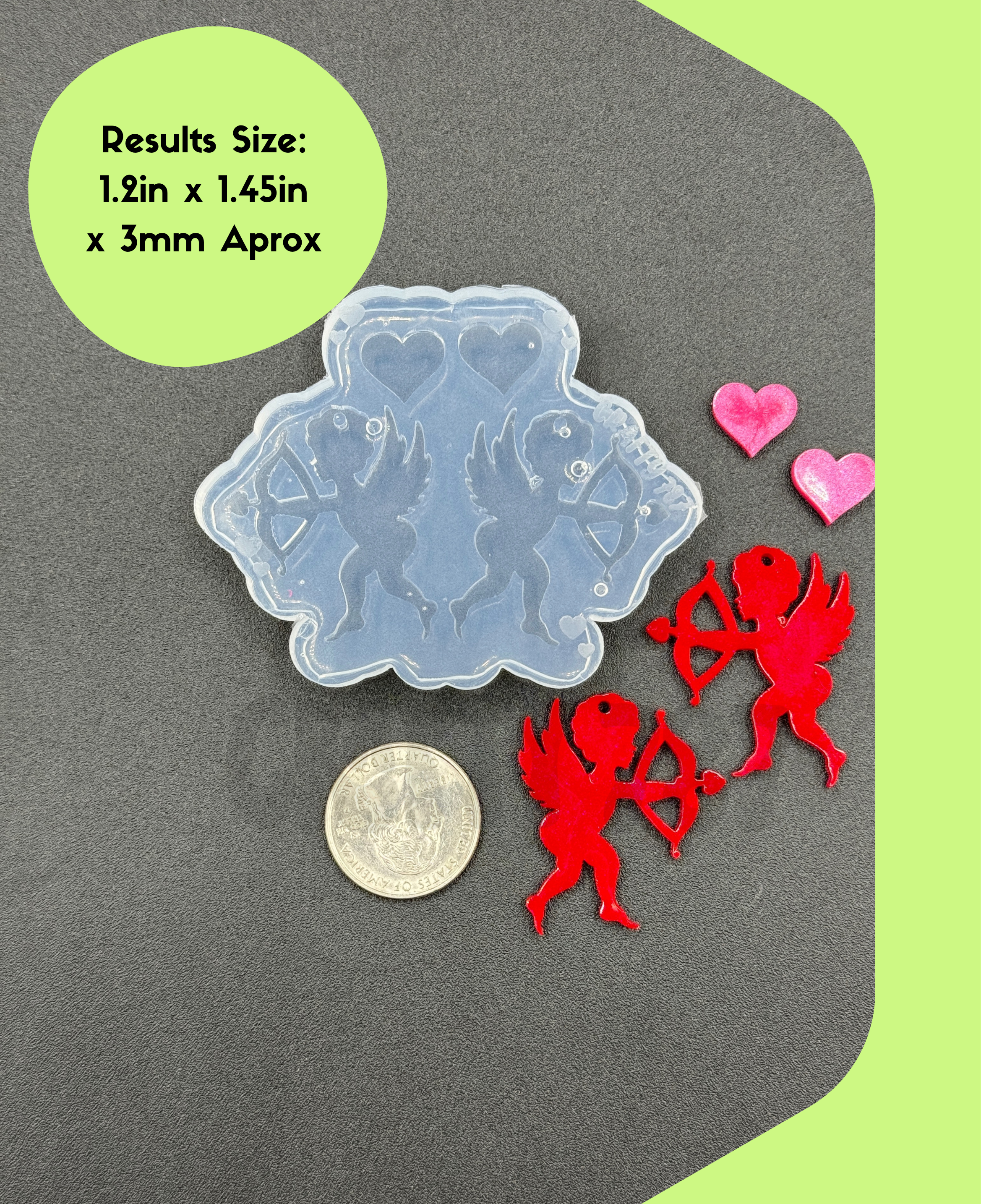 Cupid Dangle Earring Silicone Mold (C14)