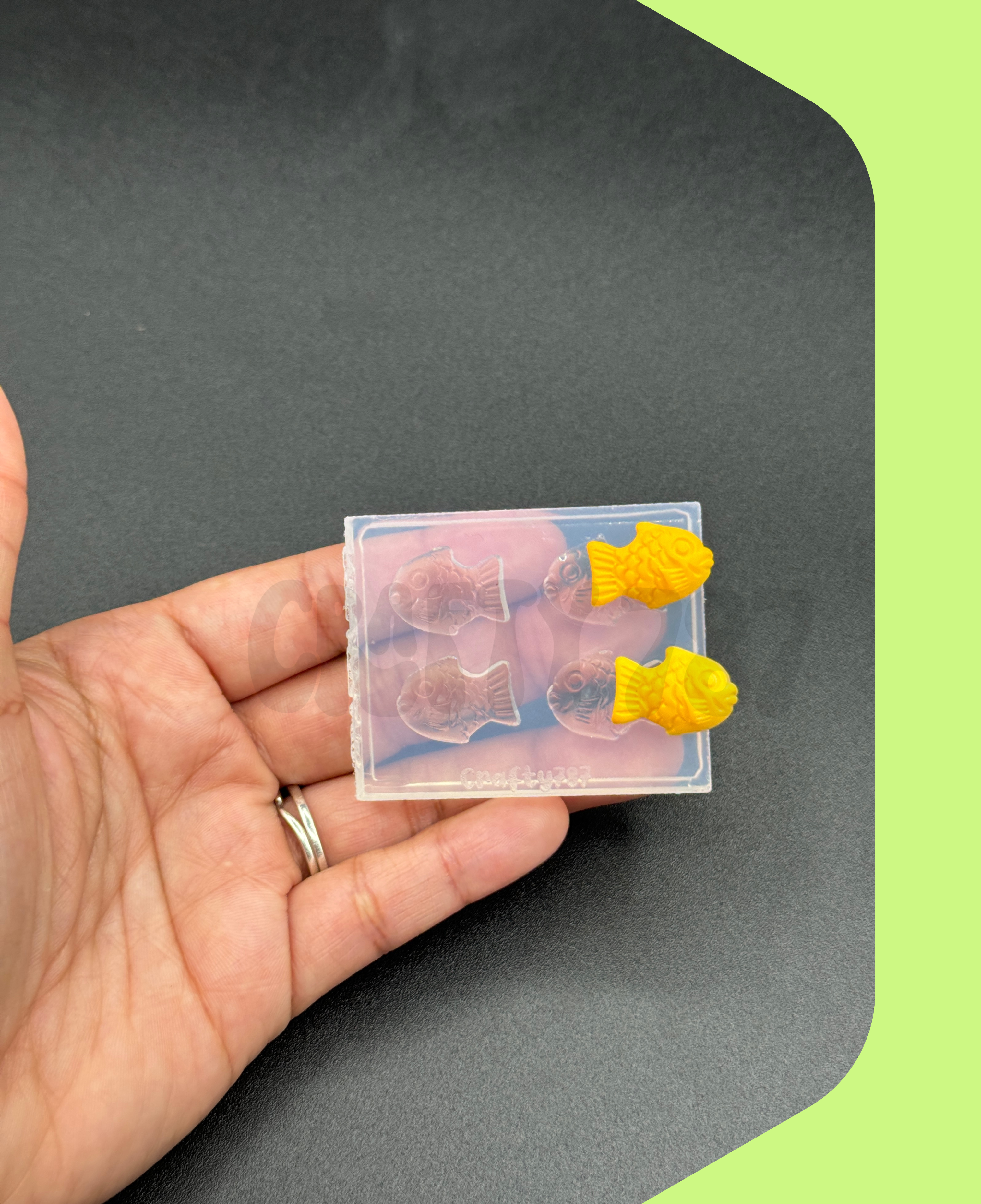 Goldfish Taiyaki Cracker Silicone Mold, Earring Silicone Mold (A15)