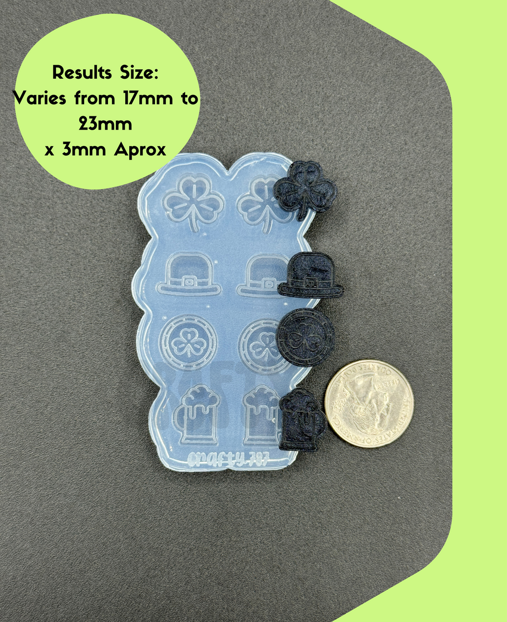 St Patricks Variety Studs Earring Silicone Mold