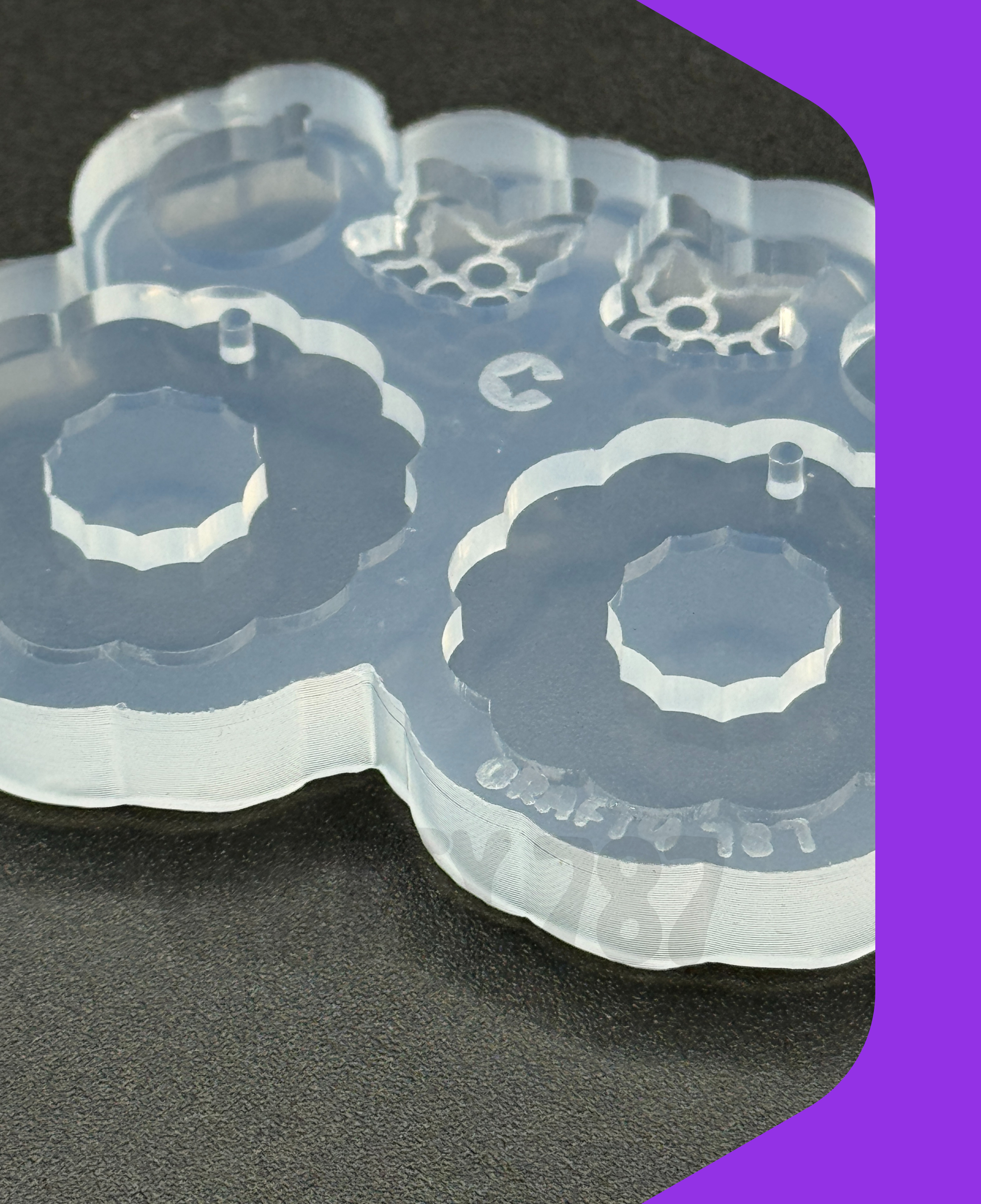 Christmas Wreath Earring Silicone Mold (c15)