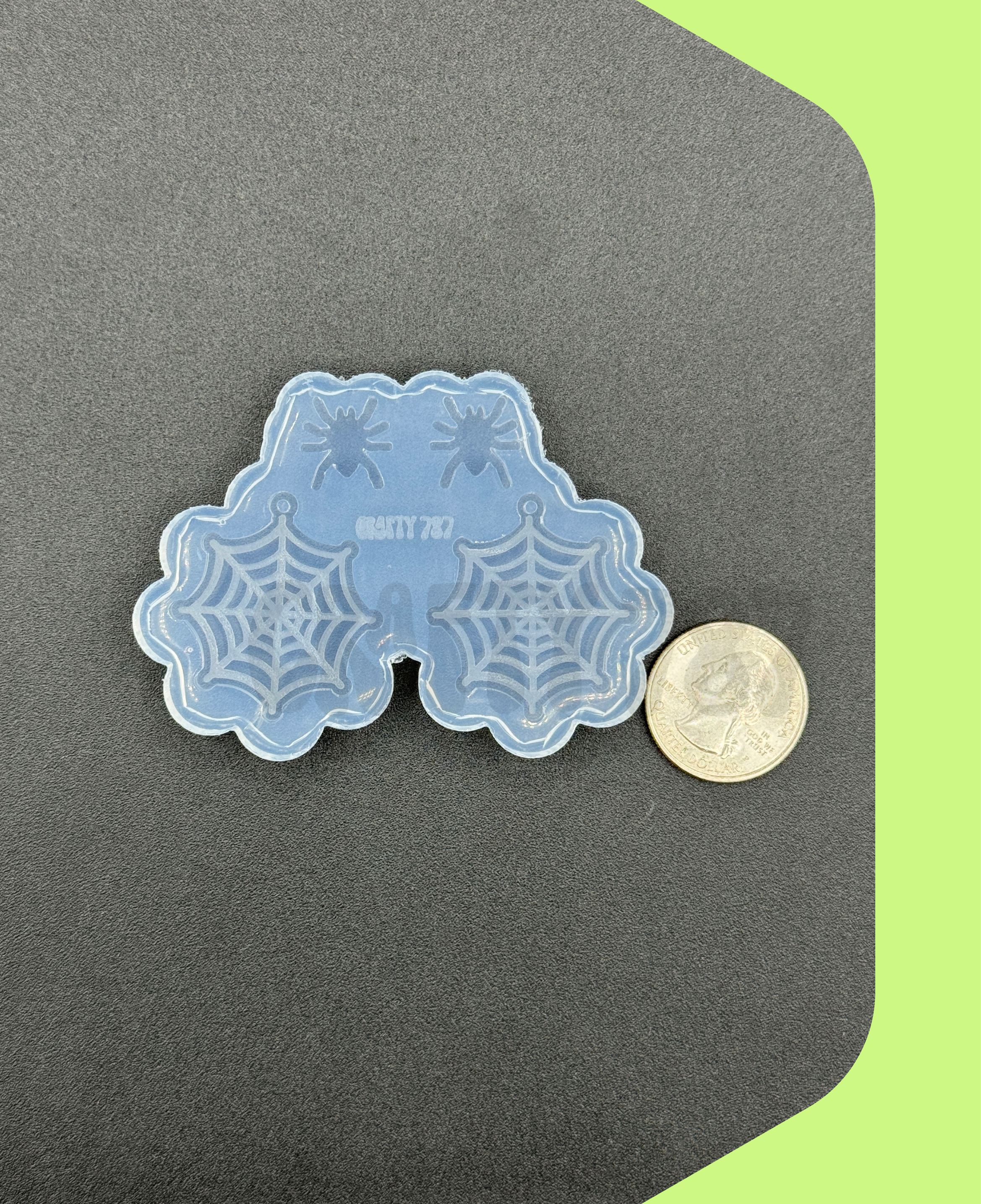 Spider Web Dangle Earring Mold, Halloween Mold(d14)