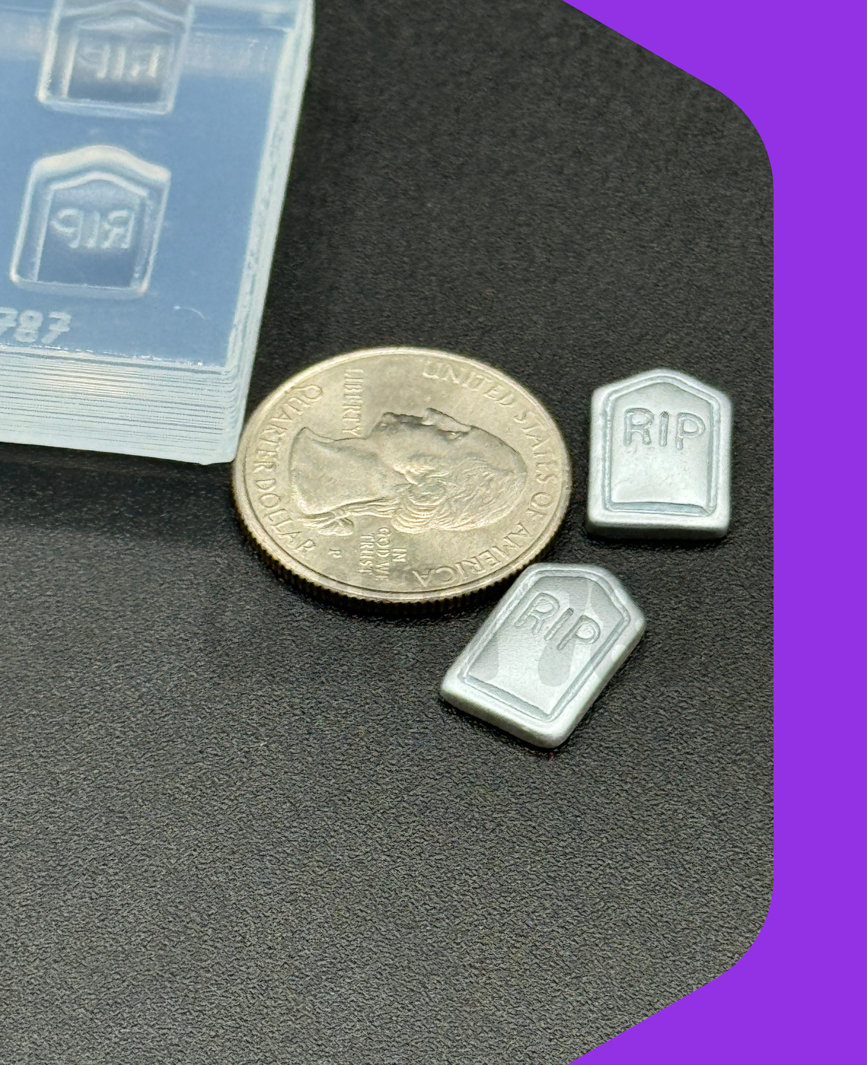 Tombstone RIP Grave Halloween Silicone Mold, Earrings Silicone Mold (A15)