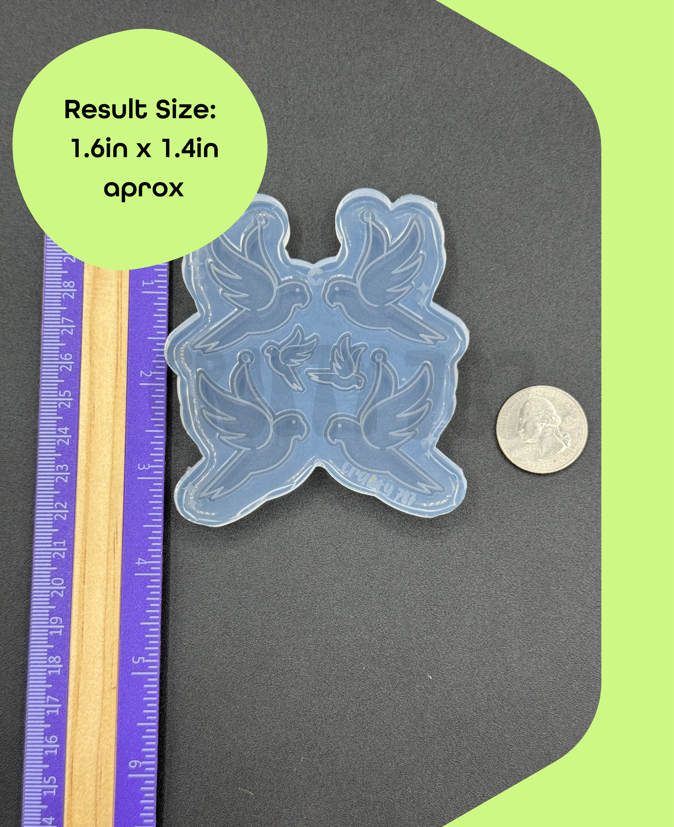 Cotorra Parrot Earring Silicone Mold