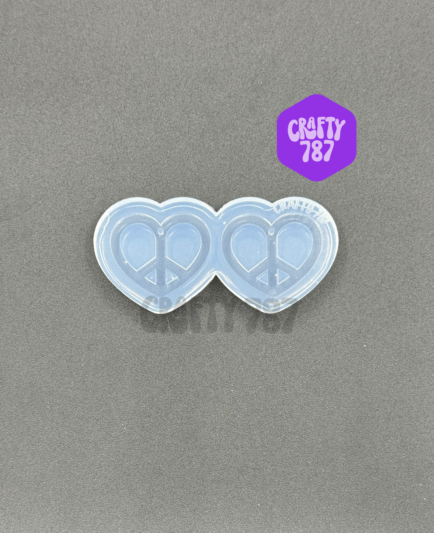 Heart Peace Dangle Earring Silicone Mold (d13)