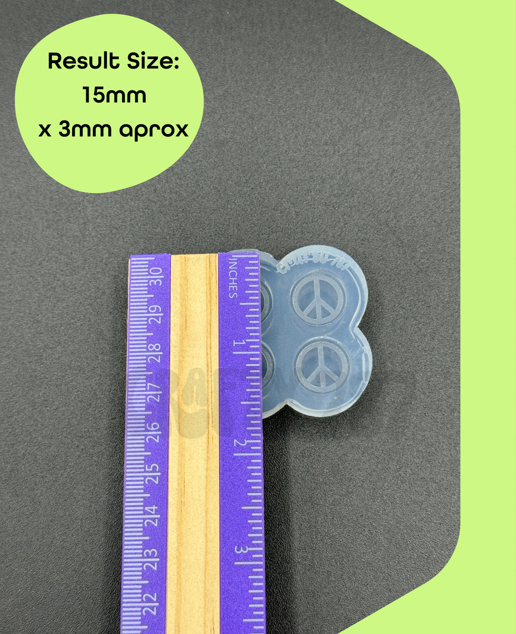 Peace Symbol Stud Earring Silicone Mold (d15)