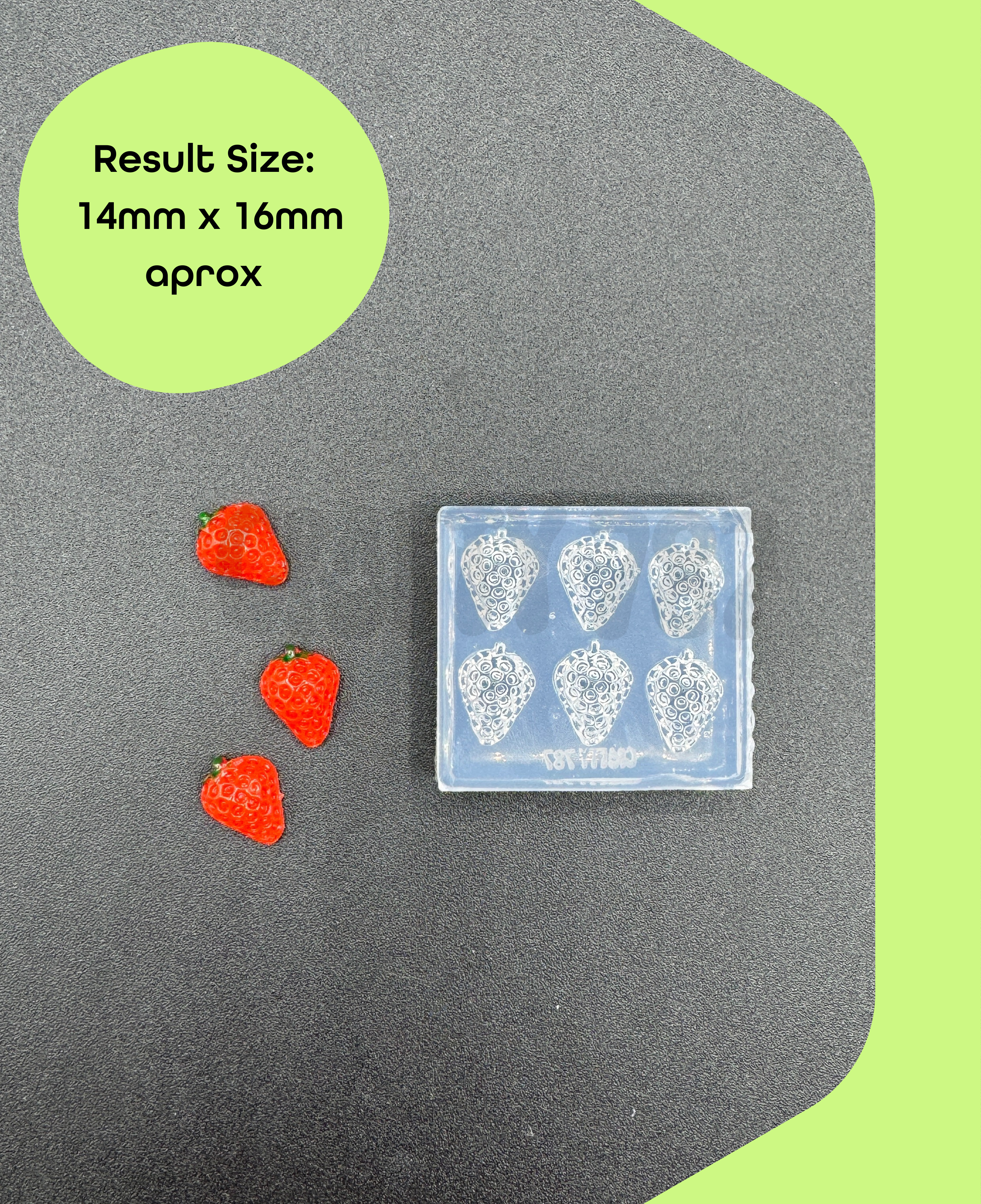 Strawberry Flat Back Silicone Mold(A3)