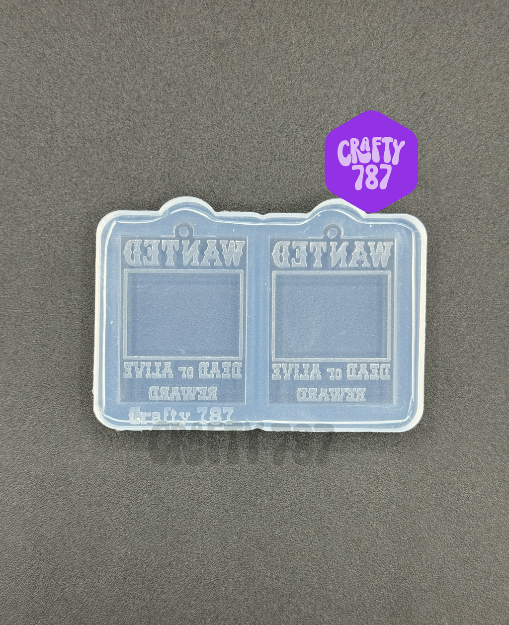 Wanted Poster Earring Silicone Mold (Space for Picture to be added) (d13)