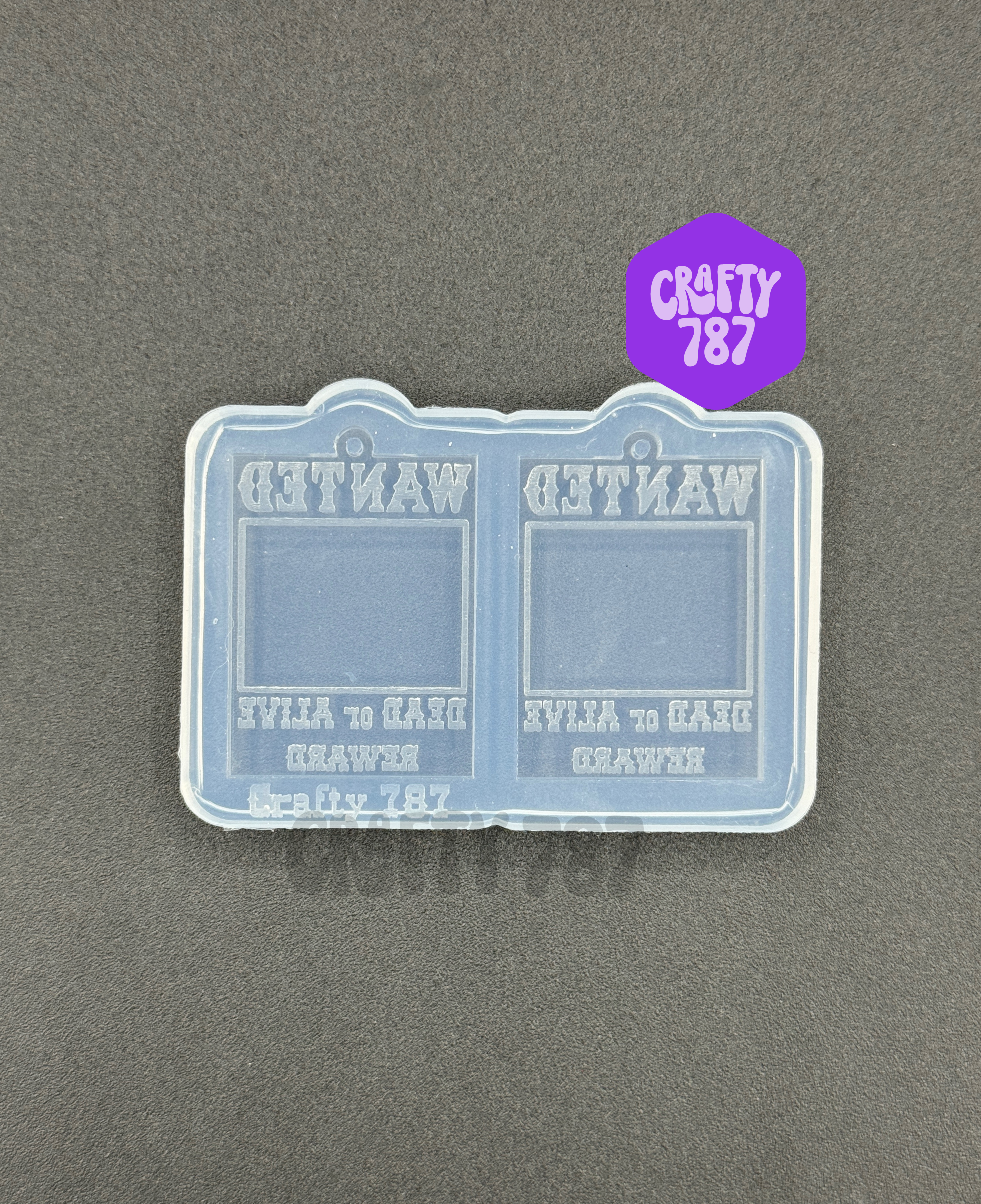 Wanted Poster Earring Silicone Mold (Space for Picture to be added) (d13)