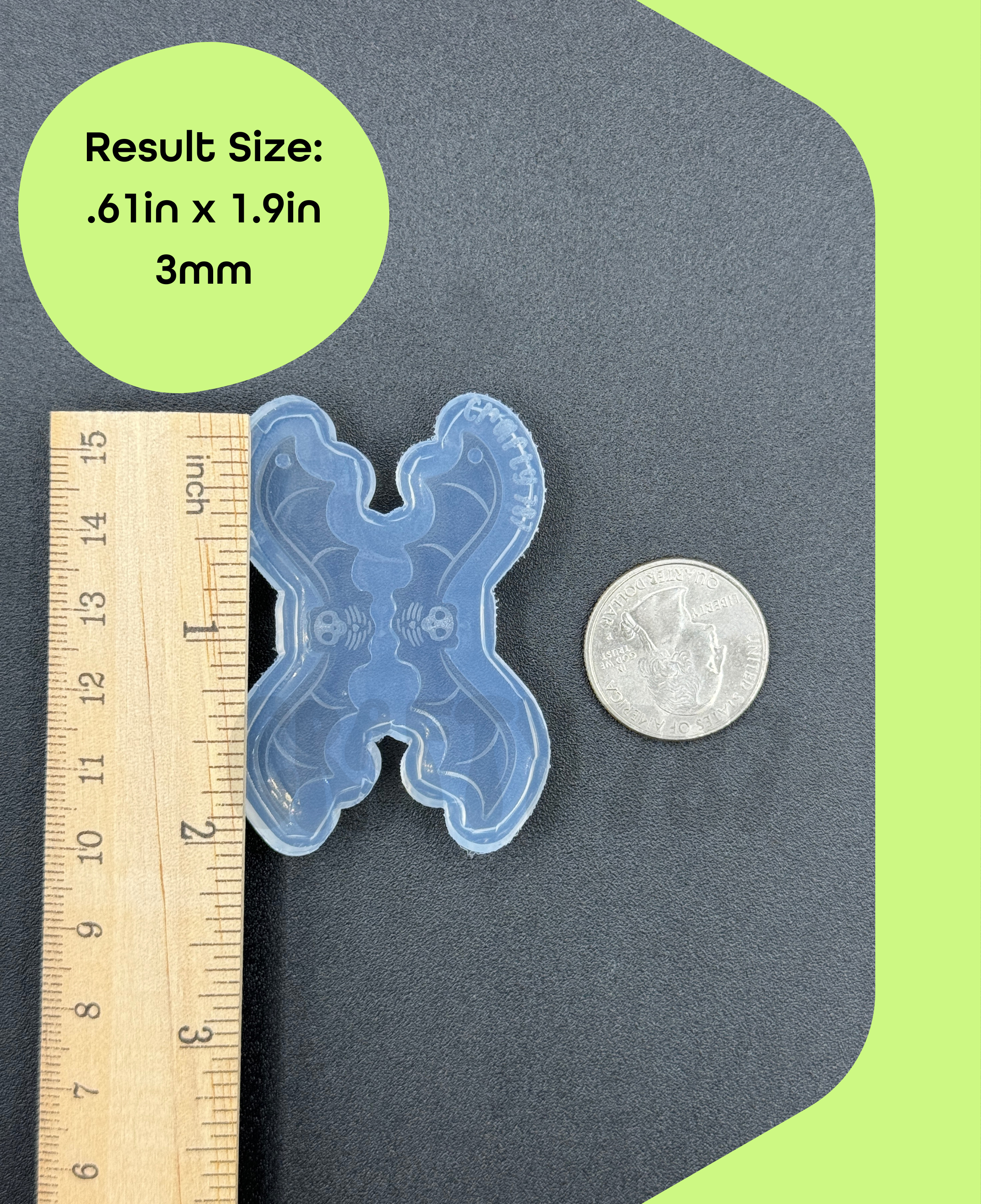 Cute Bat Skeleton Dangle Earring Silicone Mold