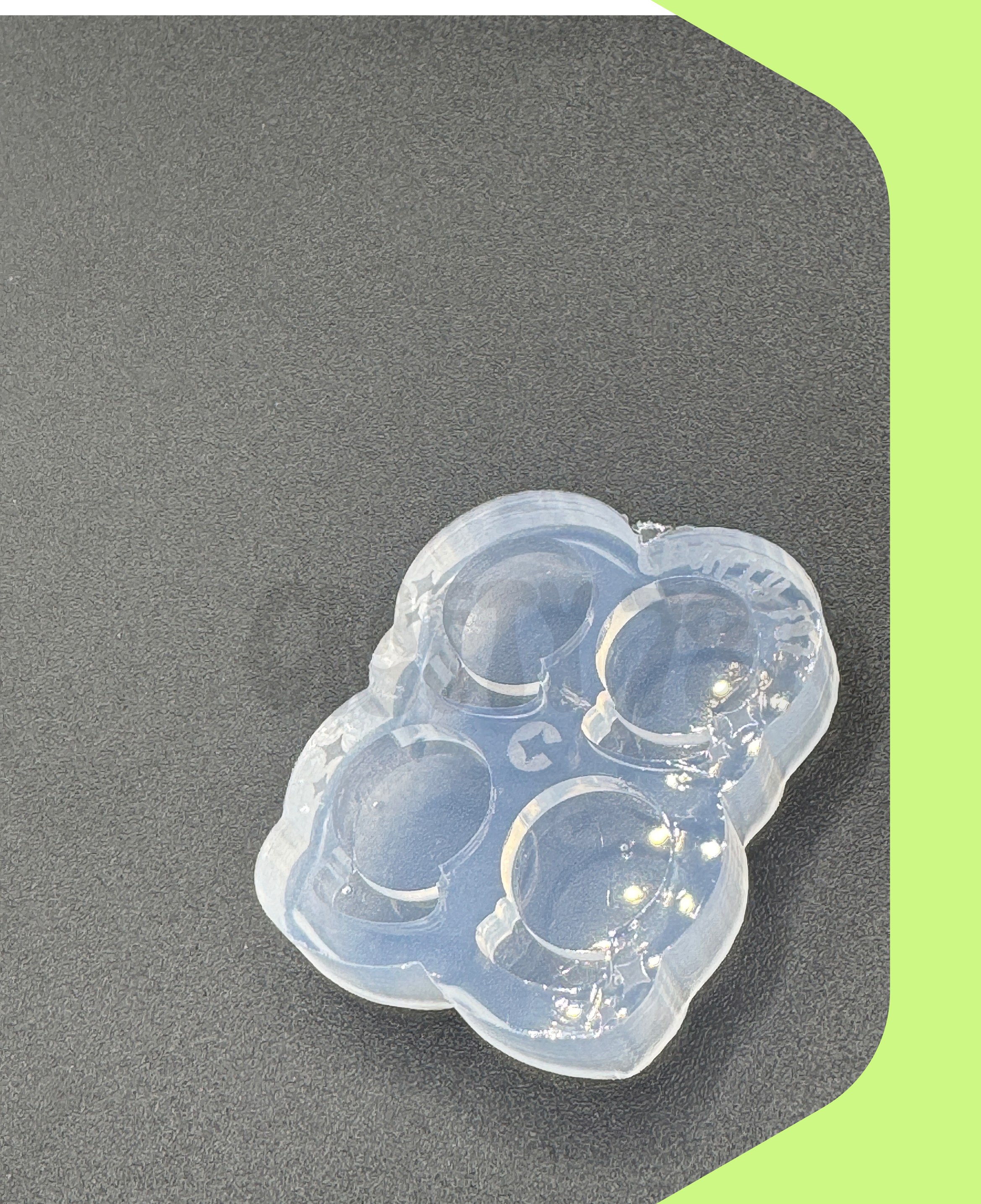 Snow Globe Studs Earring Silicone Mold (Layered)
