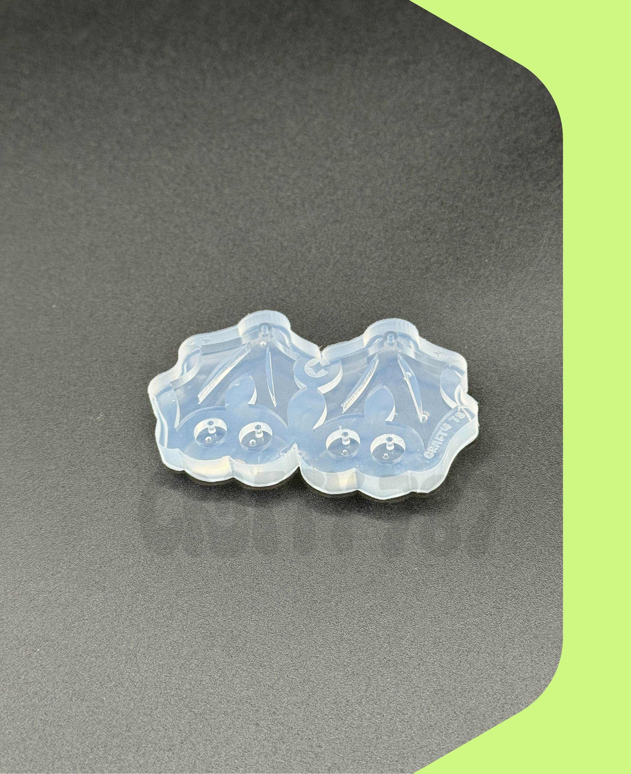 Mistletoe Dangle Christmas Earring Silicone Mold (B15)