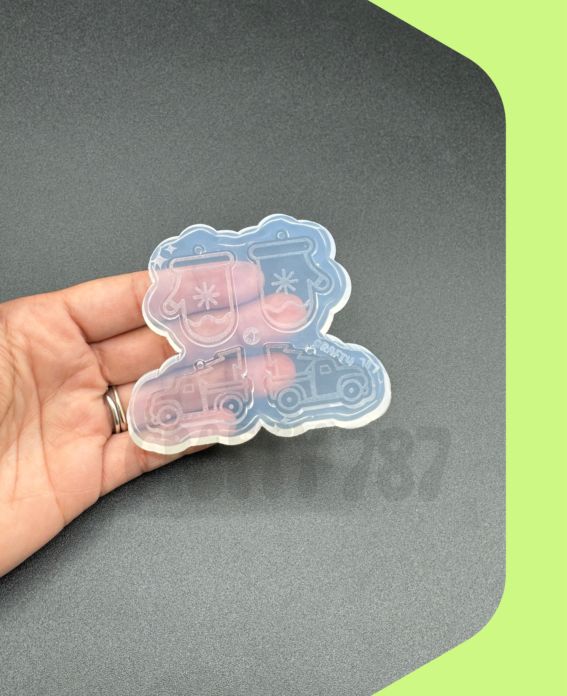 Christmas Variety Dangle Earring Silicone Mold (Version 2) (B15)