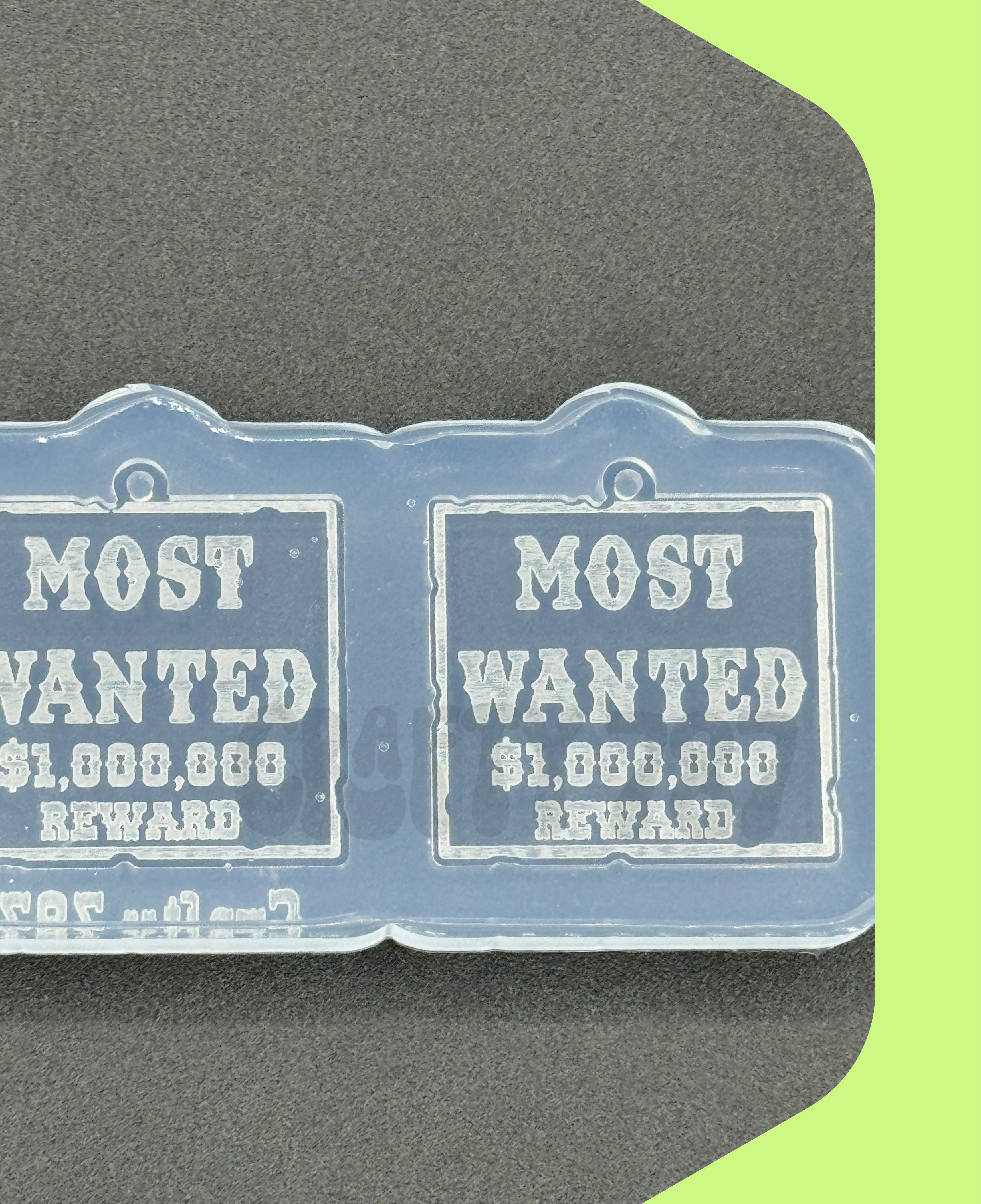 Most Wanted Poster Earring Silicone Mold (d13)