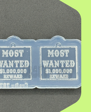 Load image into Gallery viewer, Most Wanted Poster Earring Silicone Mold (d13)
