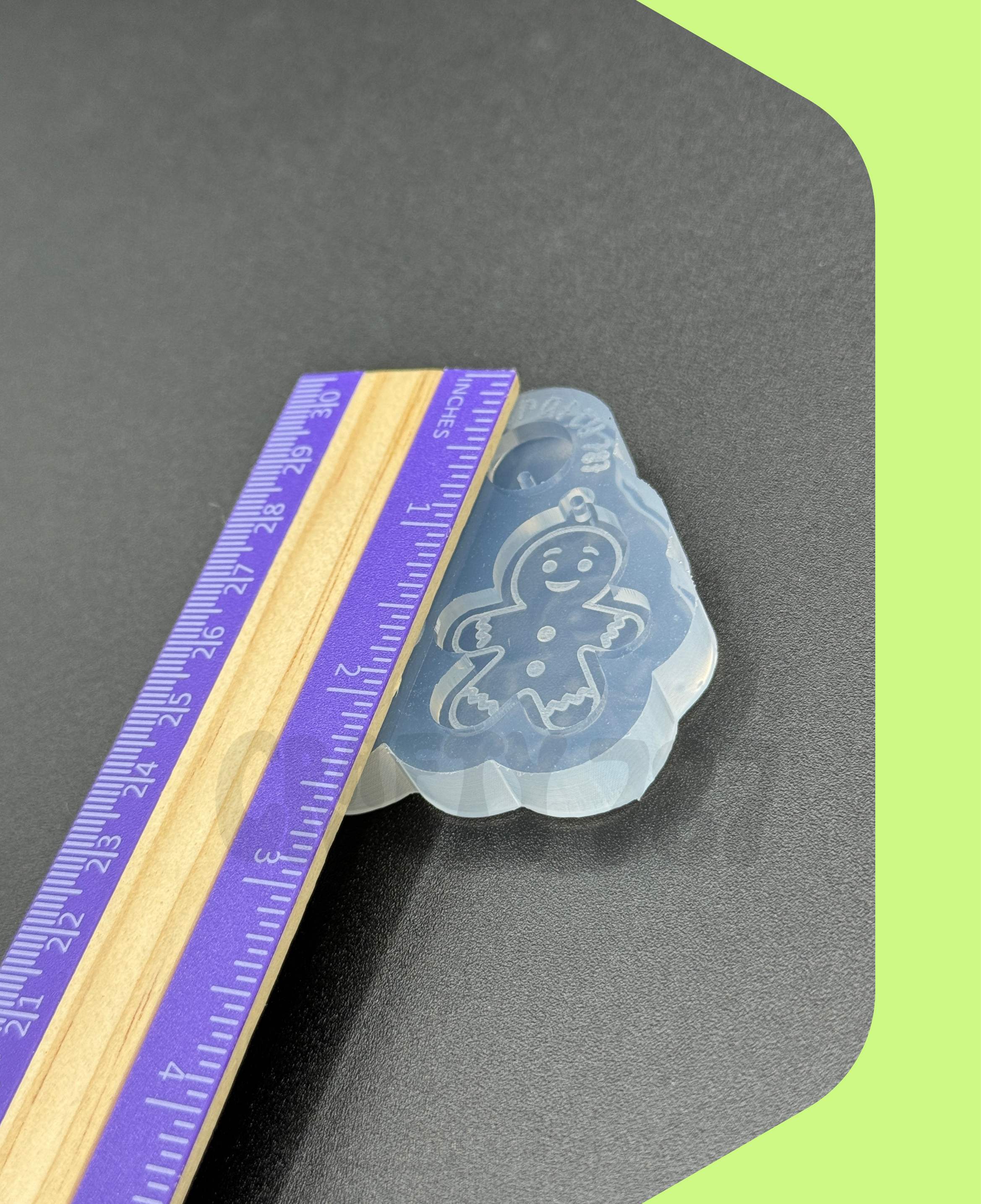 Gingerbread Cookie Small Earring Silicone Mold (C15)