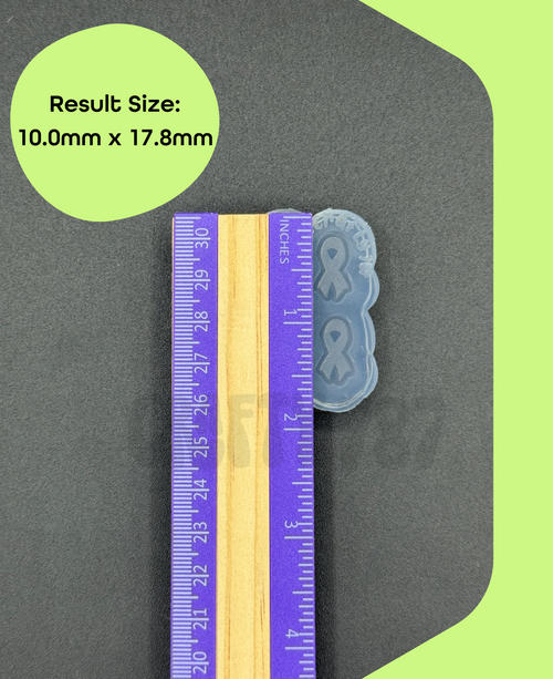 Awareness Ribbon Stud Earring Silicone Mold (d15)