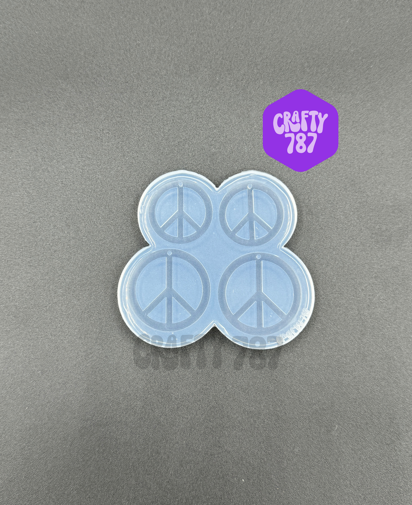 Peace Symbol Dangle Earring Silicone Mold (d13)