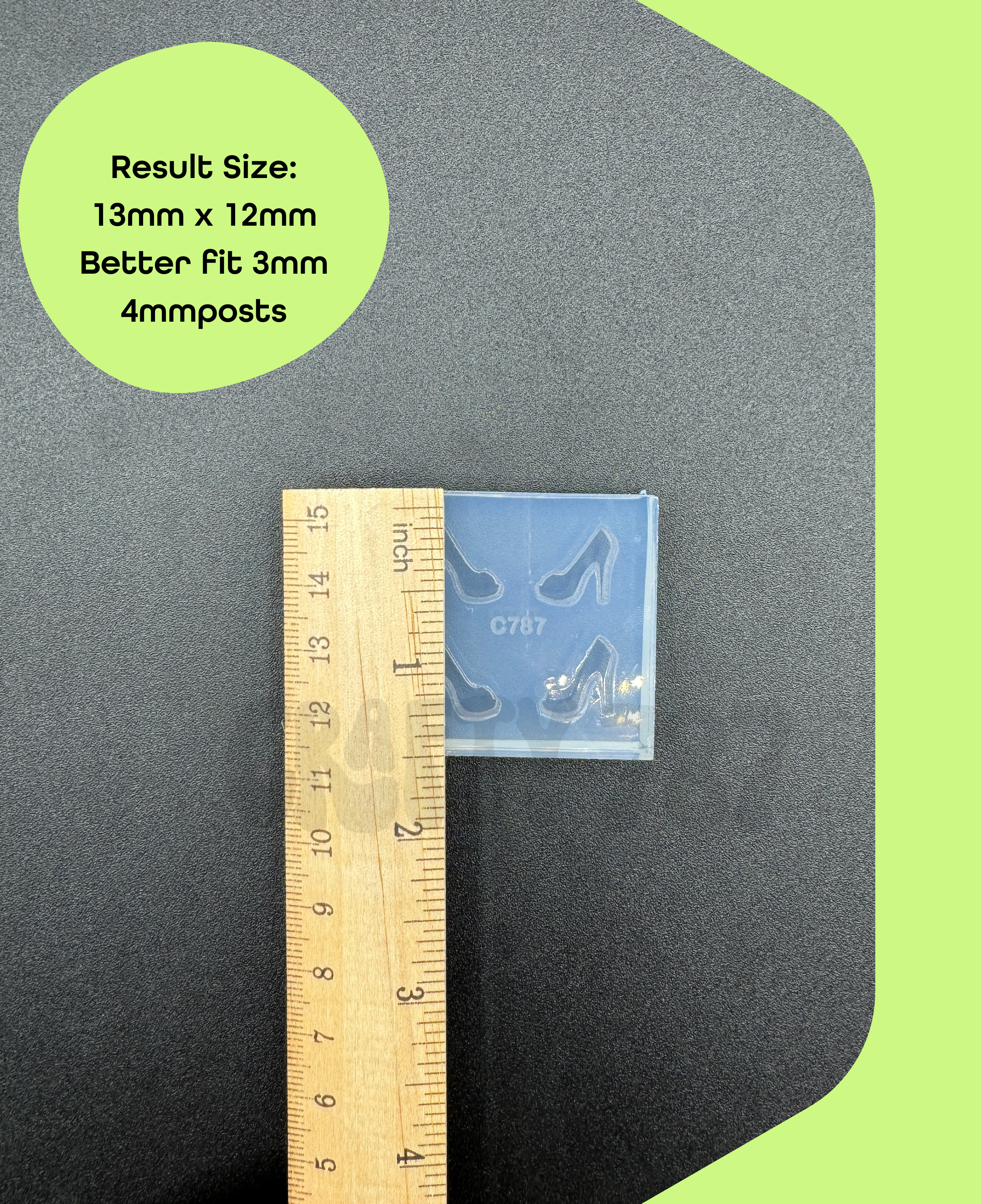 Heels Stud Earring Silicone Mold (A4)