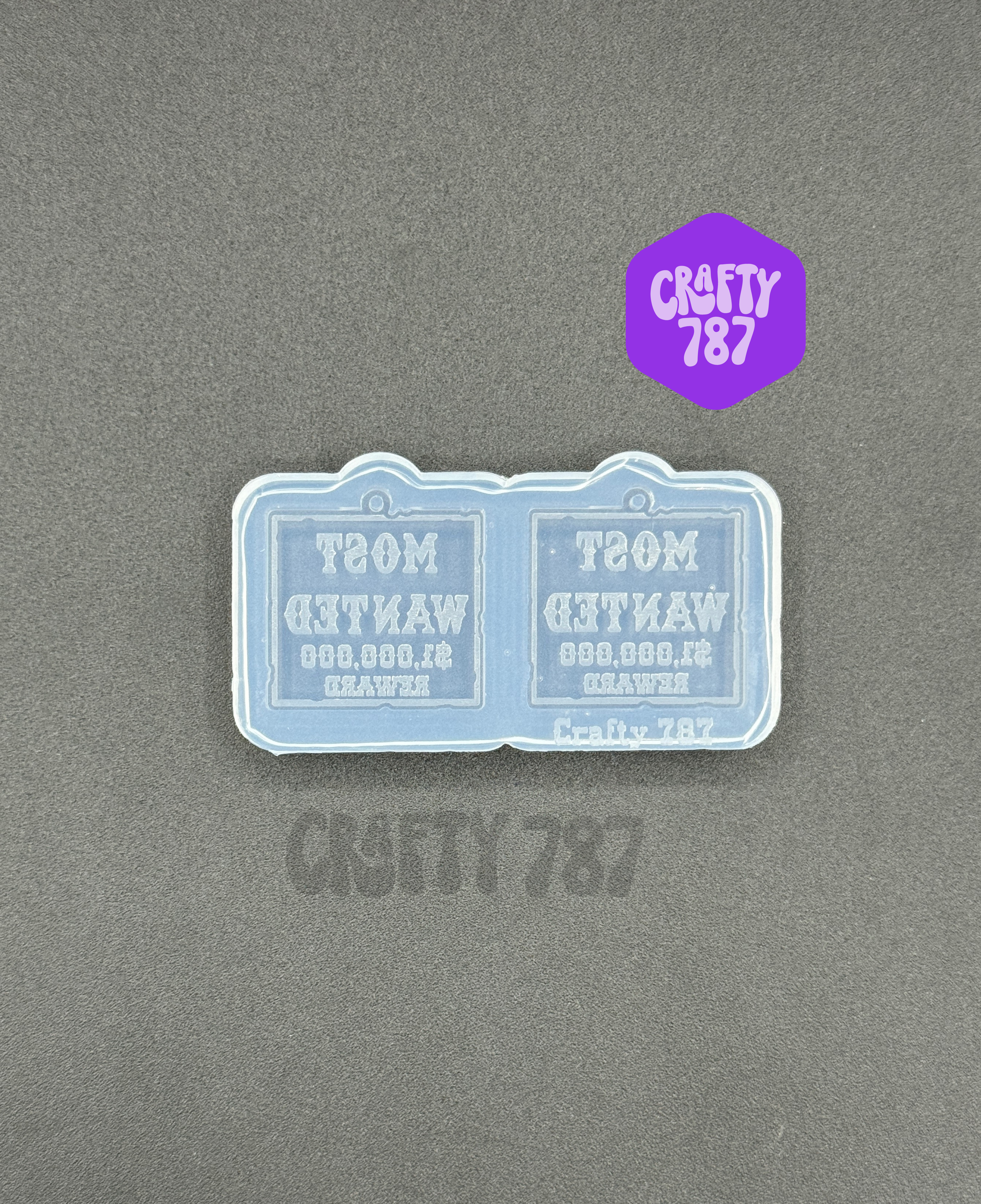 Most Wanted Poster Earring Silicone Mold (d13)