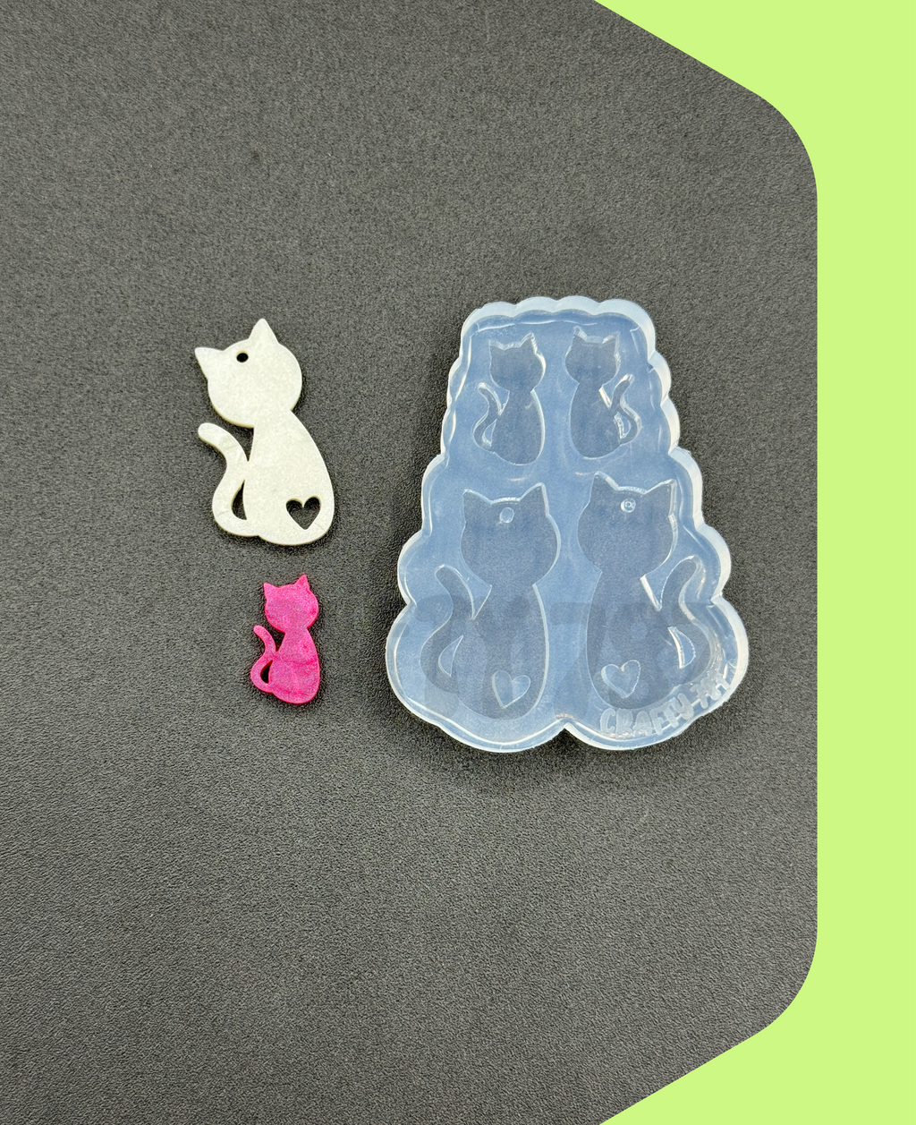 Cute Cat Dangle Earring Silicone Mold (C15)
