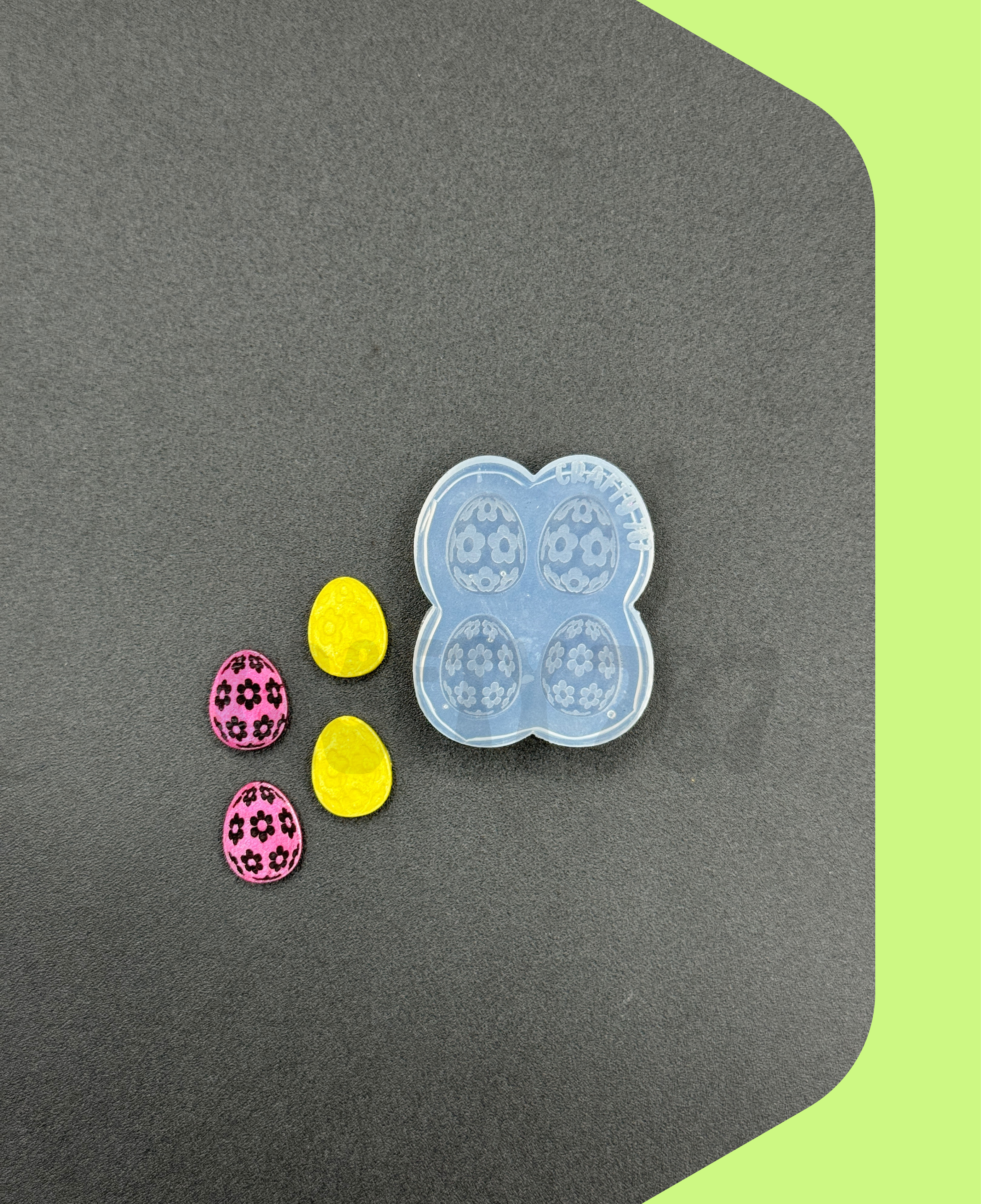 Flower Egg Easter Stud Silicone Mold (A15)