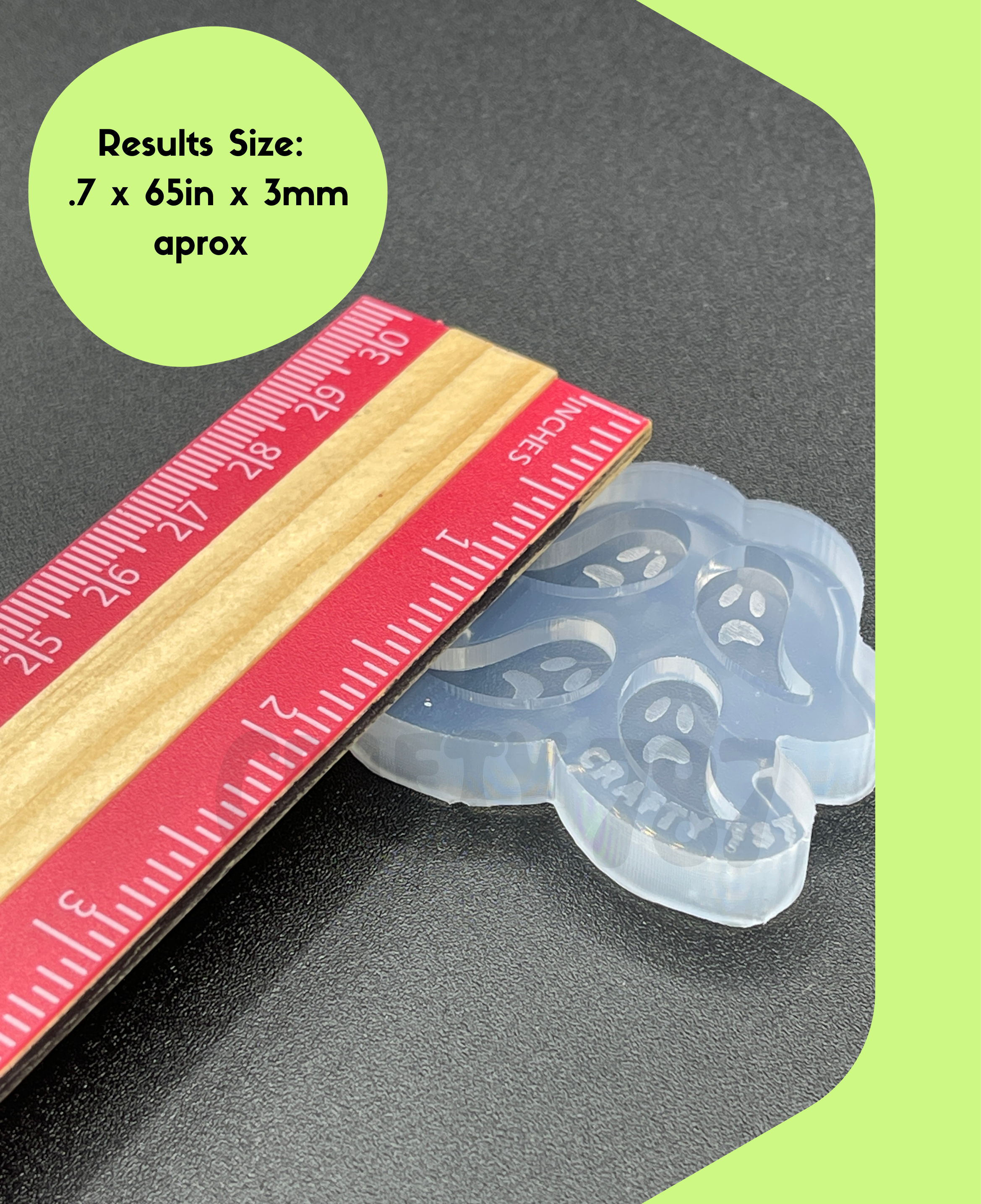 Ghost Studs Earring Silicone Mold, Resin Mold (d14)