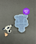 Cow Face Dangle Earring Silicone Mold With Cow Tag (C15)