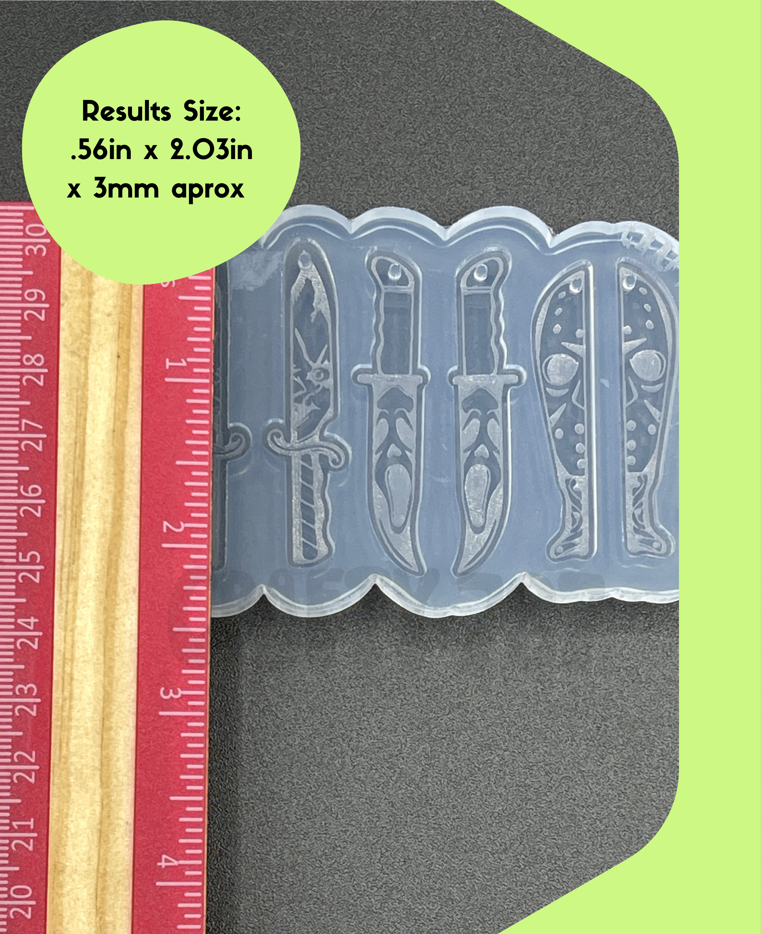 Spooky Knife Bundle Earring Silicone Mold, Resin Jewelry Mold (B15)