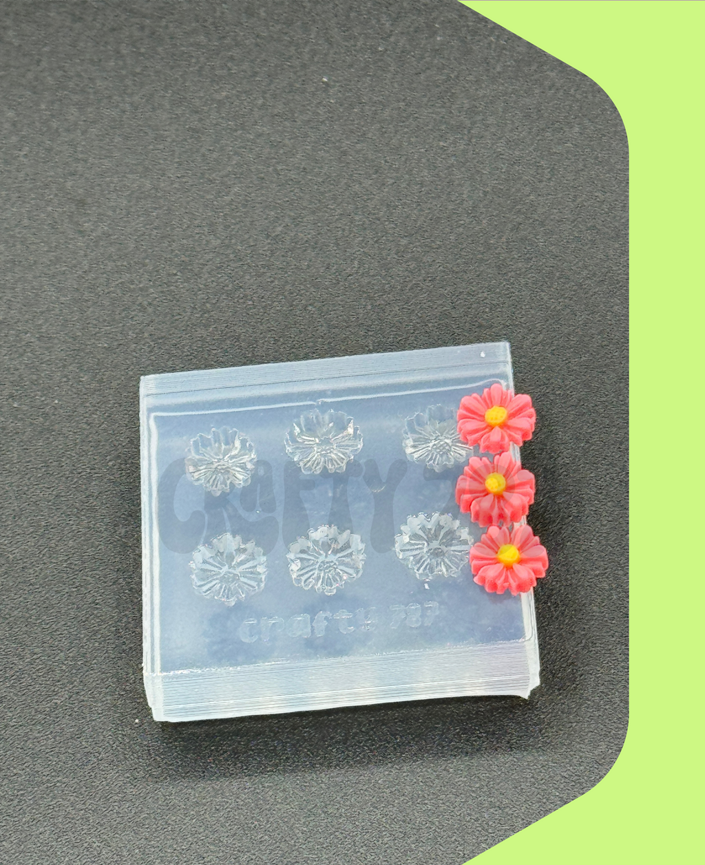 Flower 2D Margaritas 10mm Studs Earring Silicone Mold