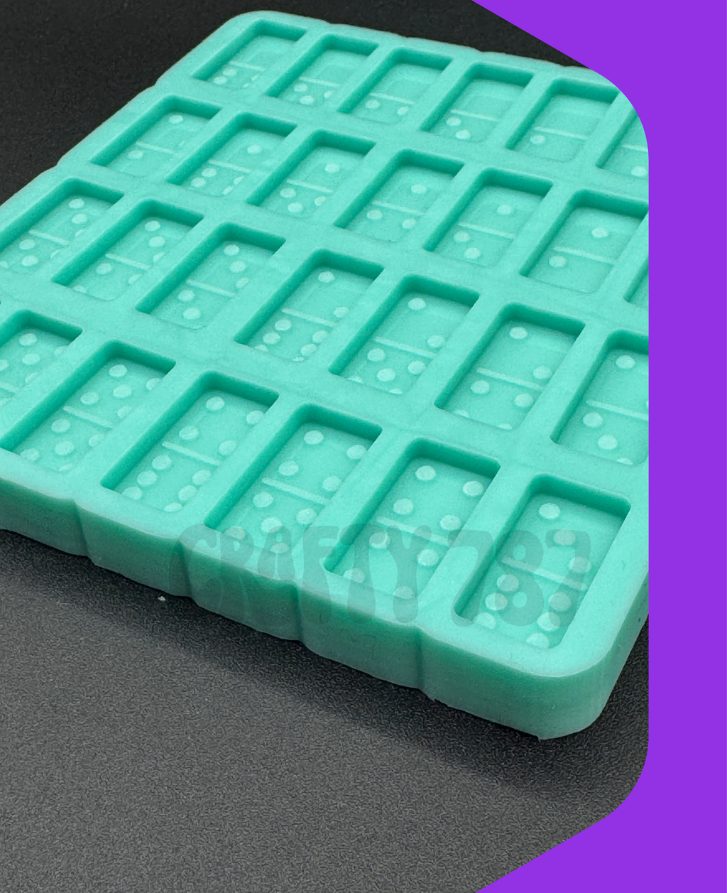 Domino Full Set Small Size 1.2in x .6in Silicone Mold HIGH QUALITY