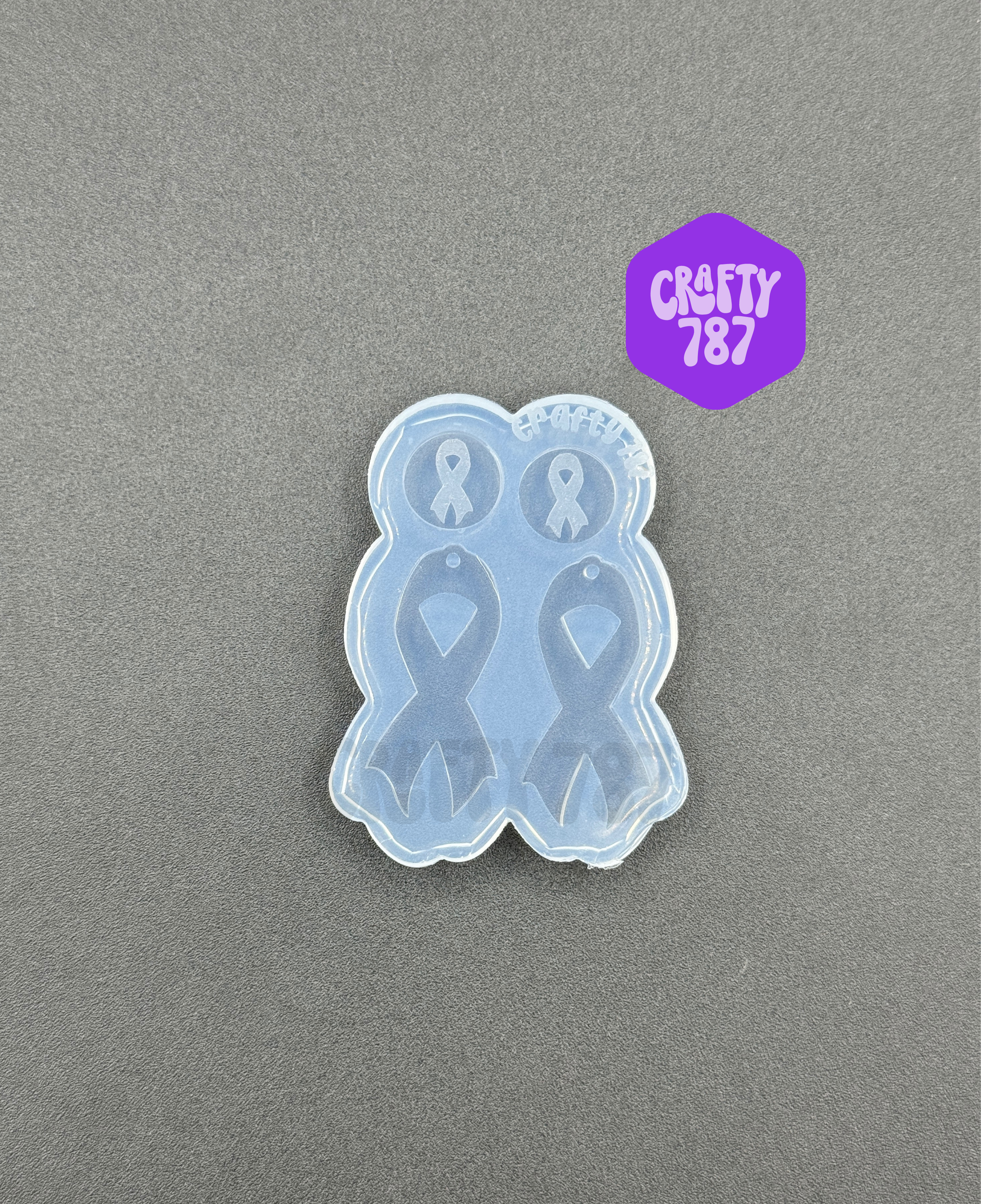 Awareness Ribbon Dangle Earring Silicone Mold (D13)