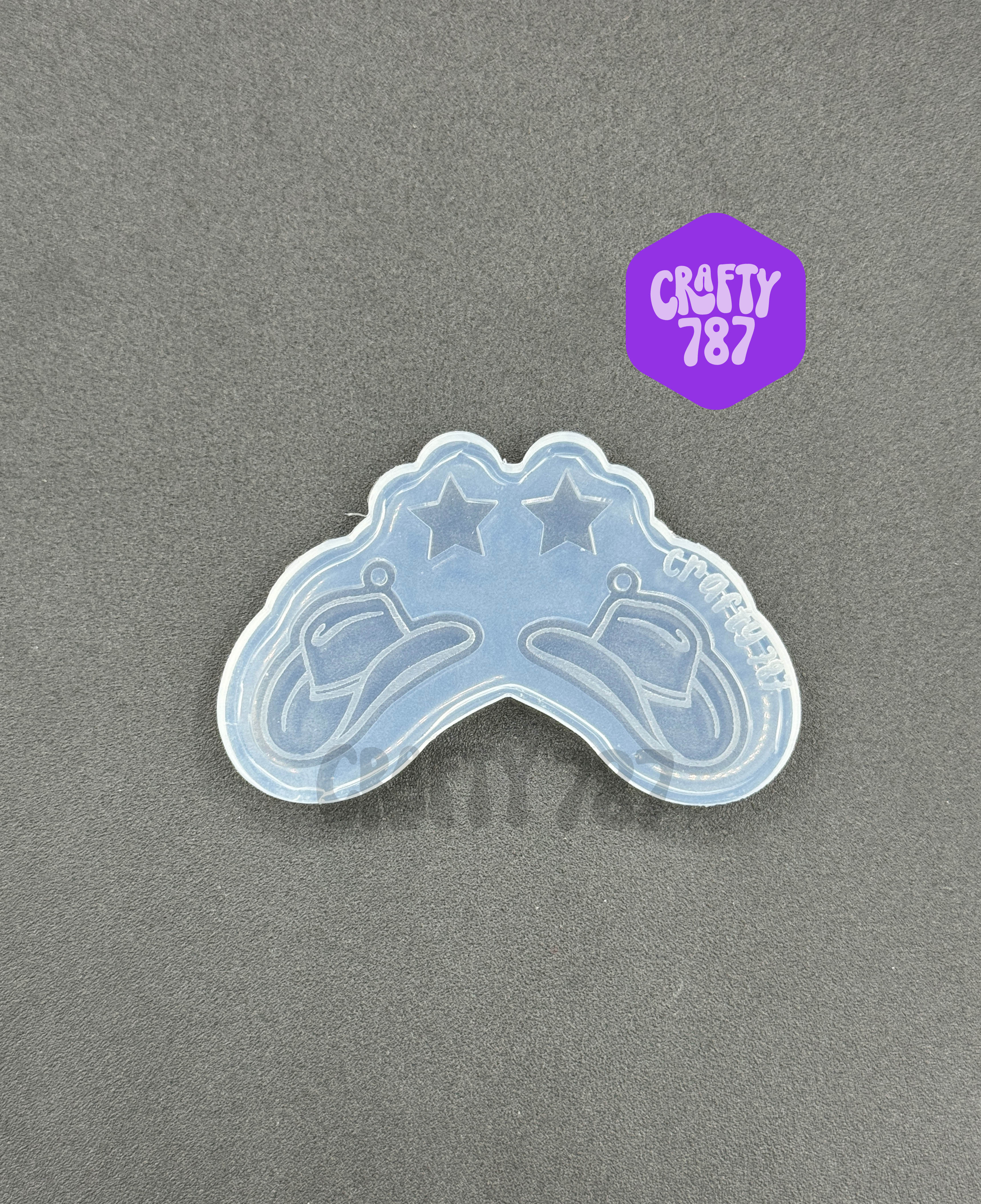 Cowboy Hat Dangle Earring Silicone Mold (d13)